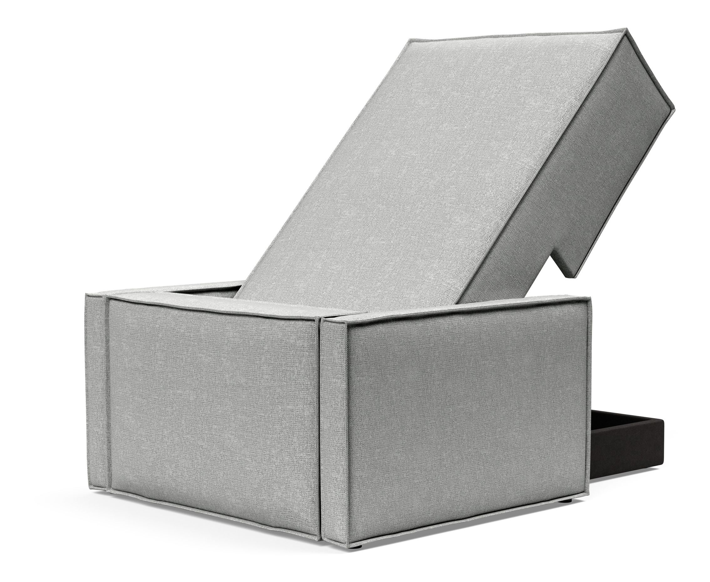 Newilla Storage Lounger Chair w/ Slim Arm Rests