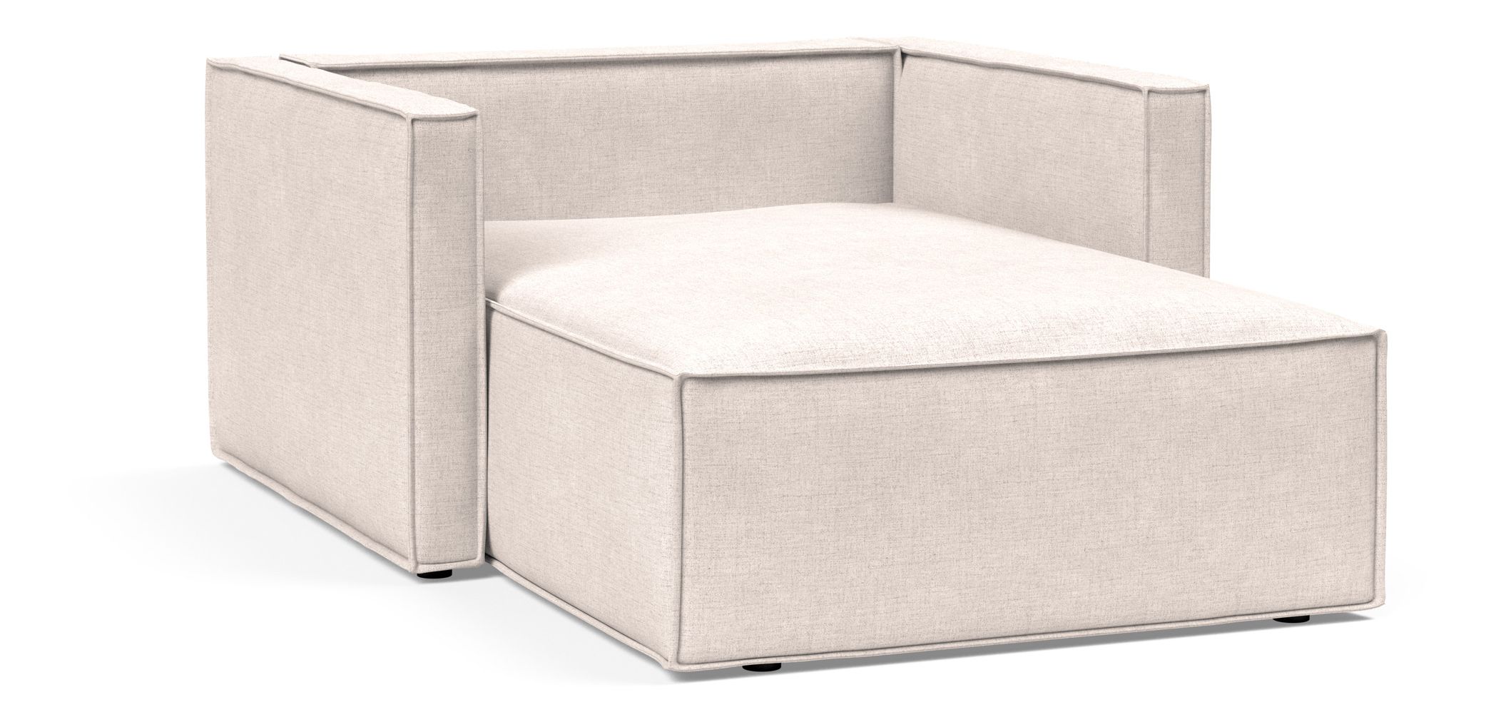 Newilla Storage Lounger Chair w/ Slim Arm Rests