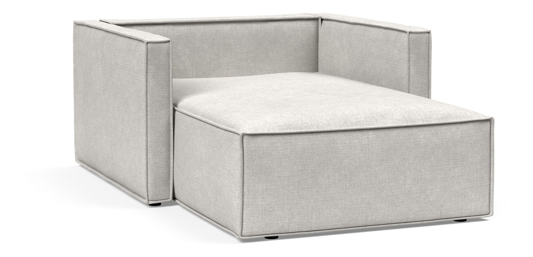 Newilla Storage Lounger Chair w/ Slim Arm Rests