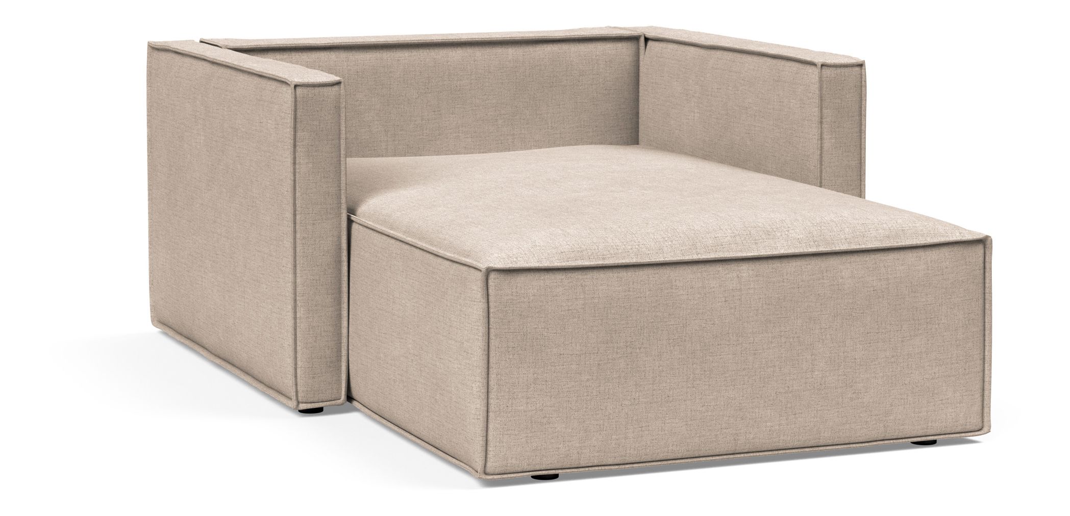 Newilla Storage Lounger Chair w/ Slim Arm Rests