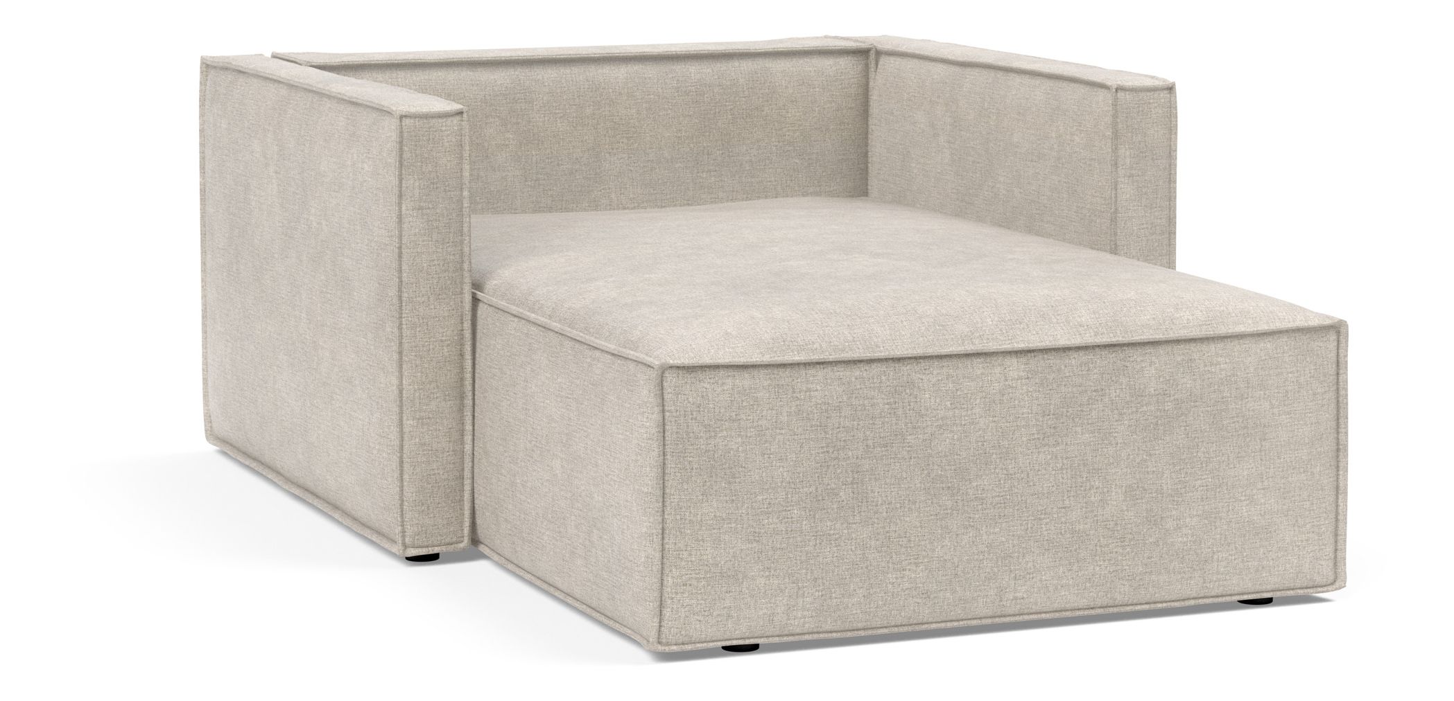 Newilla Storage Lounger Chair w/ Slim Arm Rests