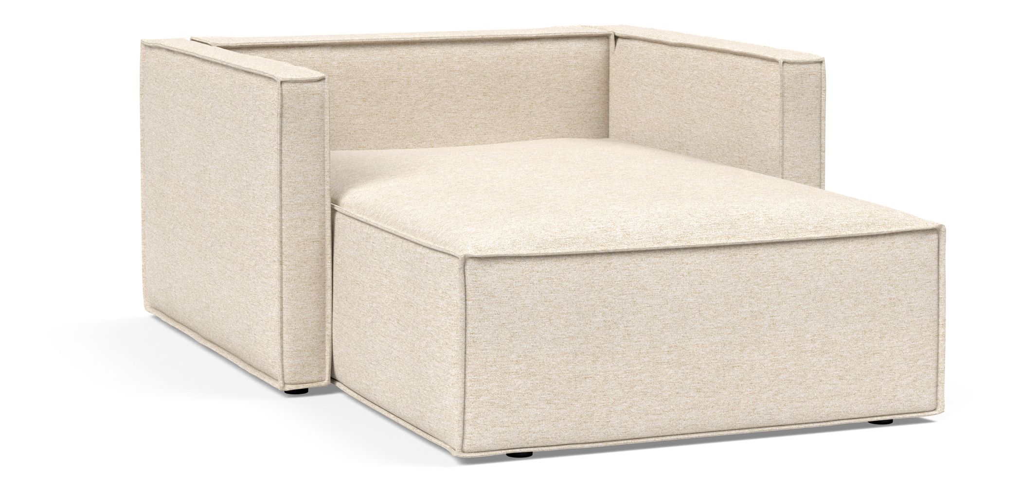 Newilla Storage Lounger Chair w/ Slim Arm Rests