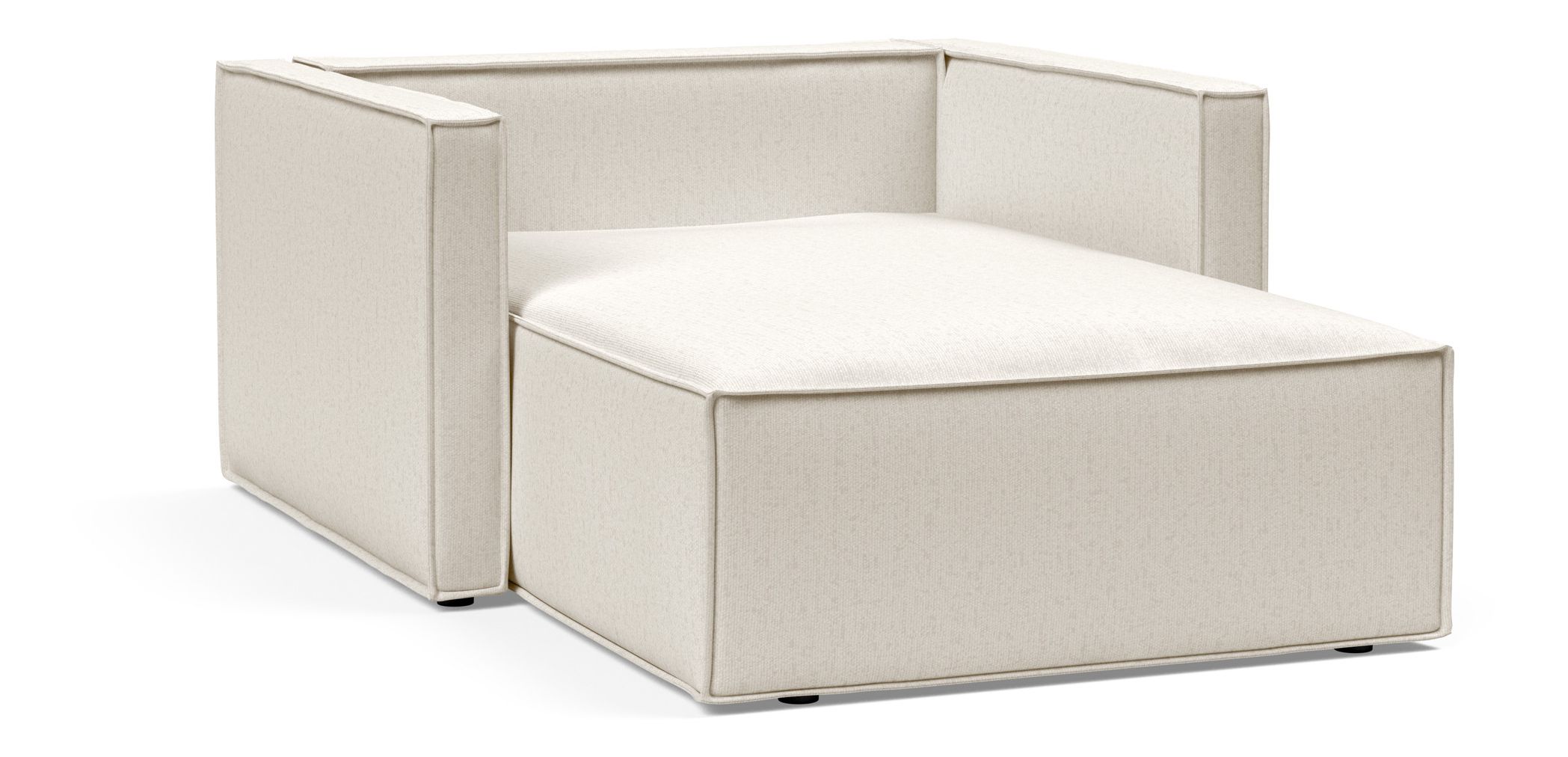 Newilla Storage Lounger Chair w/ Slim Arm Rests