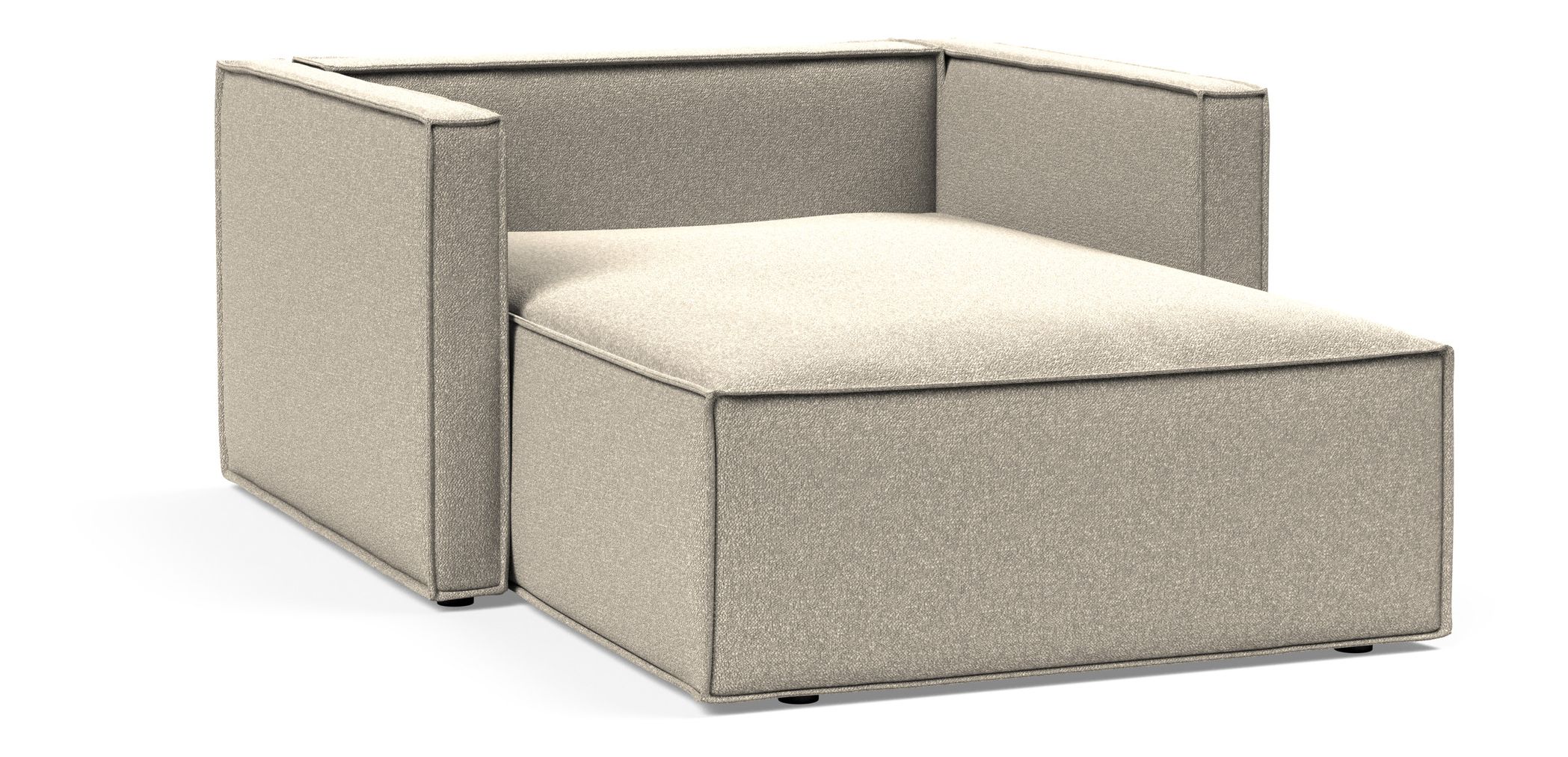 Newilla Storage Lounger Chair w/ Slim Arm Rests