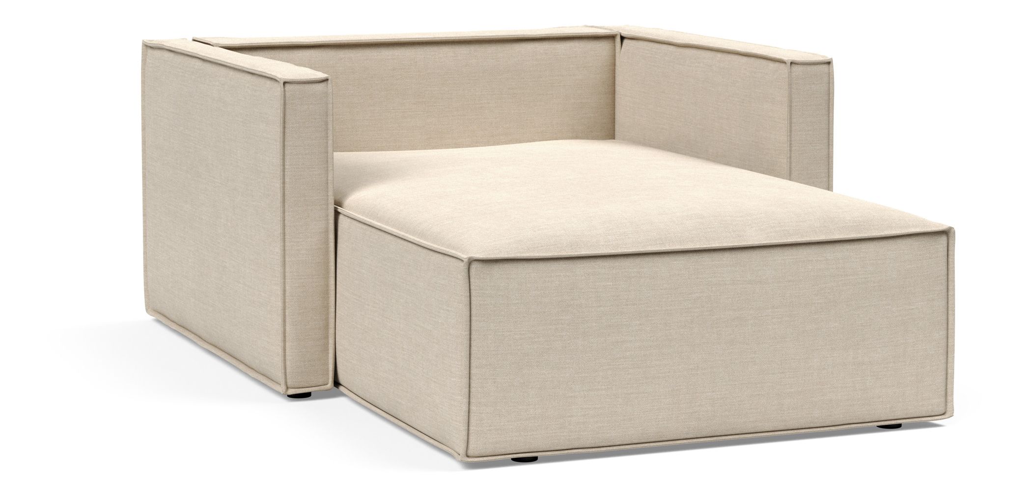Newilla Storage Lounger Chair w/ Slim Arm Rests