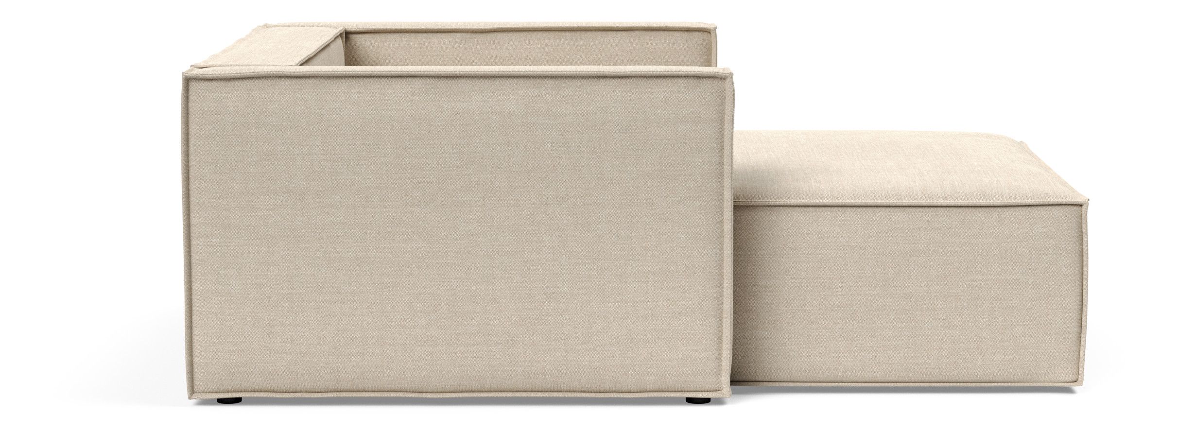 Newilla Storage Lounger Chair w/ Slim Arm Rests