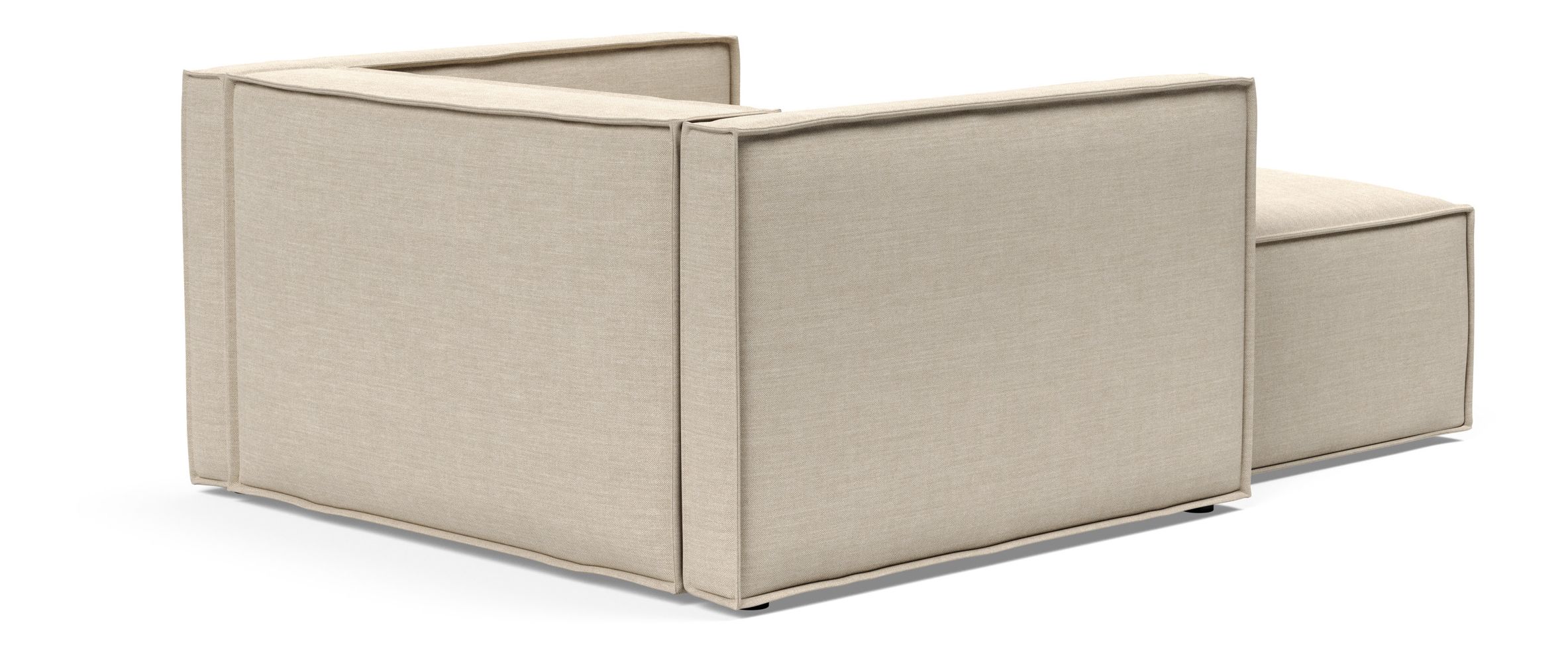 Newilla Storage Lounger Chair w/ Slim Arm Rests