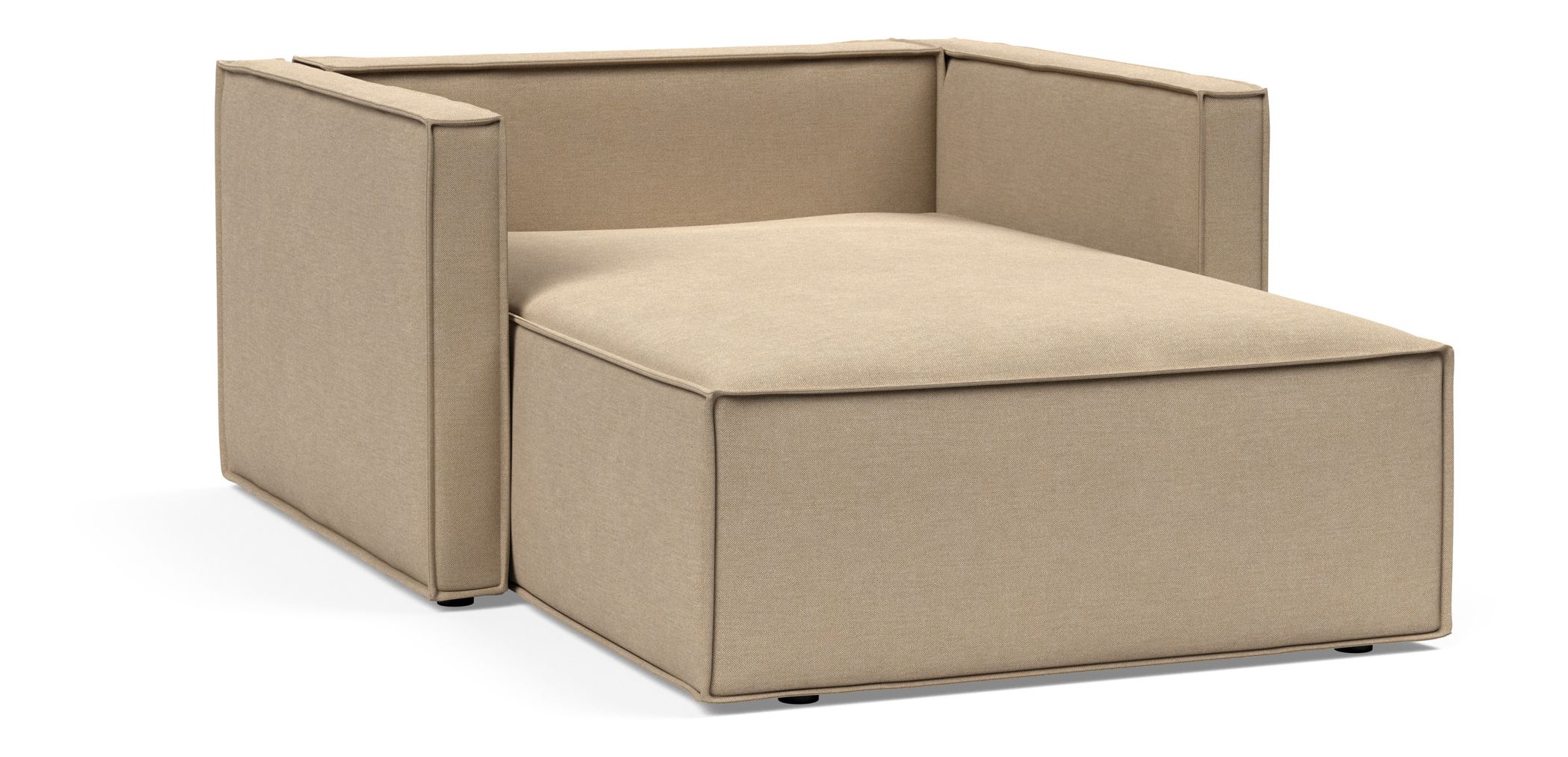Newilla Storage Lounger Chair w/ Slim Arm Rests