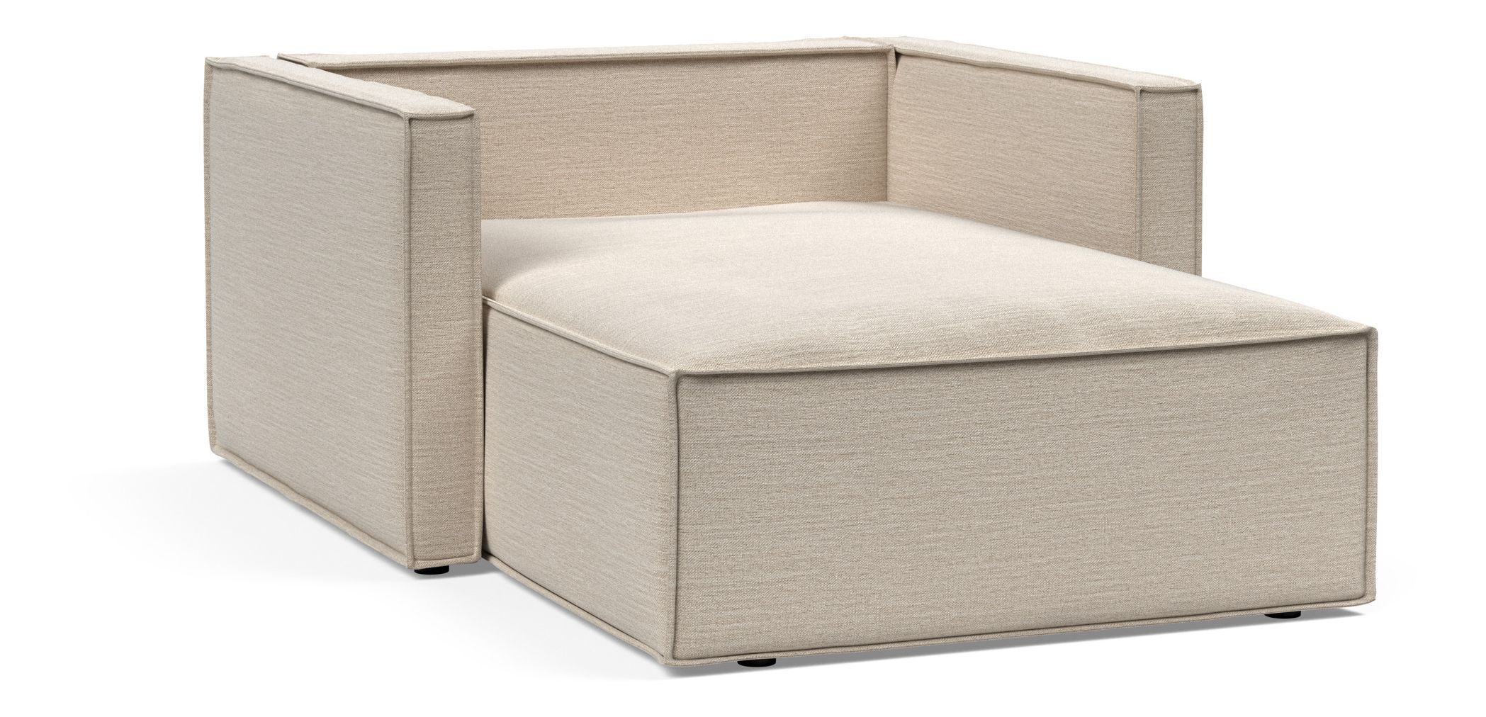 Newilla Storage Lounger Chair w/ Slim Arm Rests