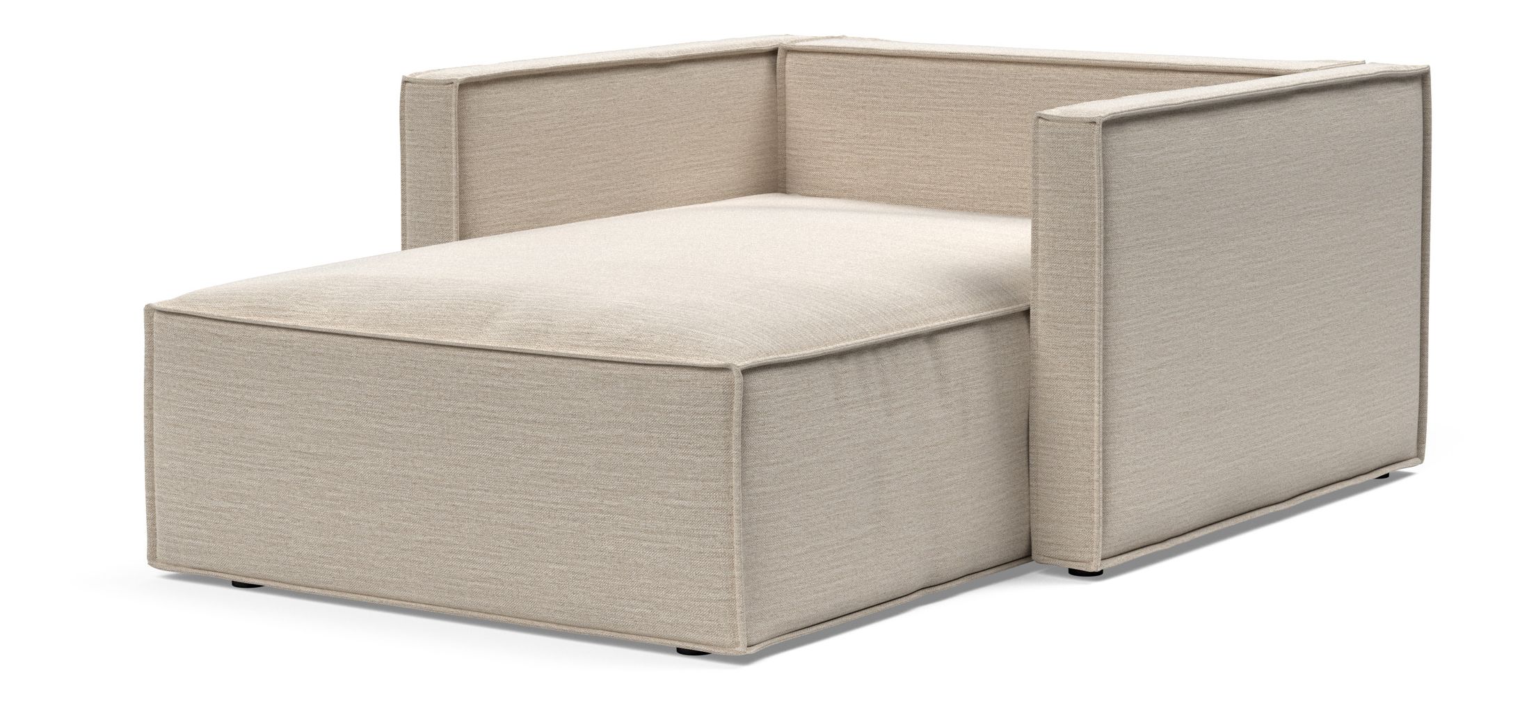 Newilla Storage Lounger Chair w/ Slim Arm Rests