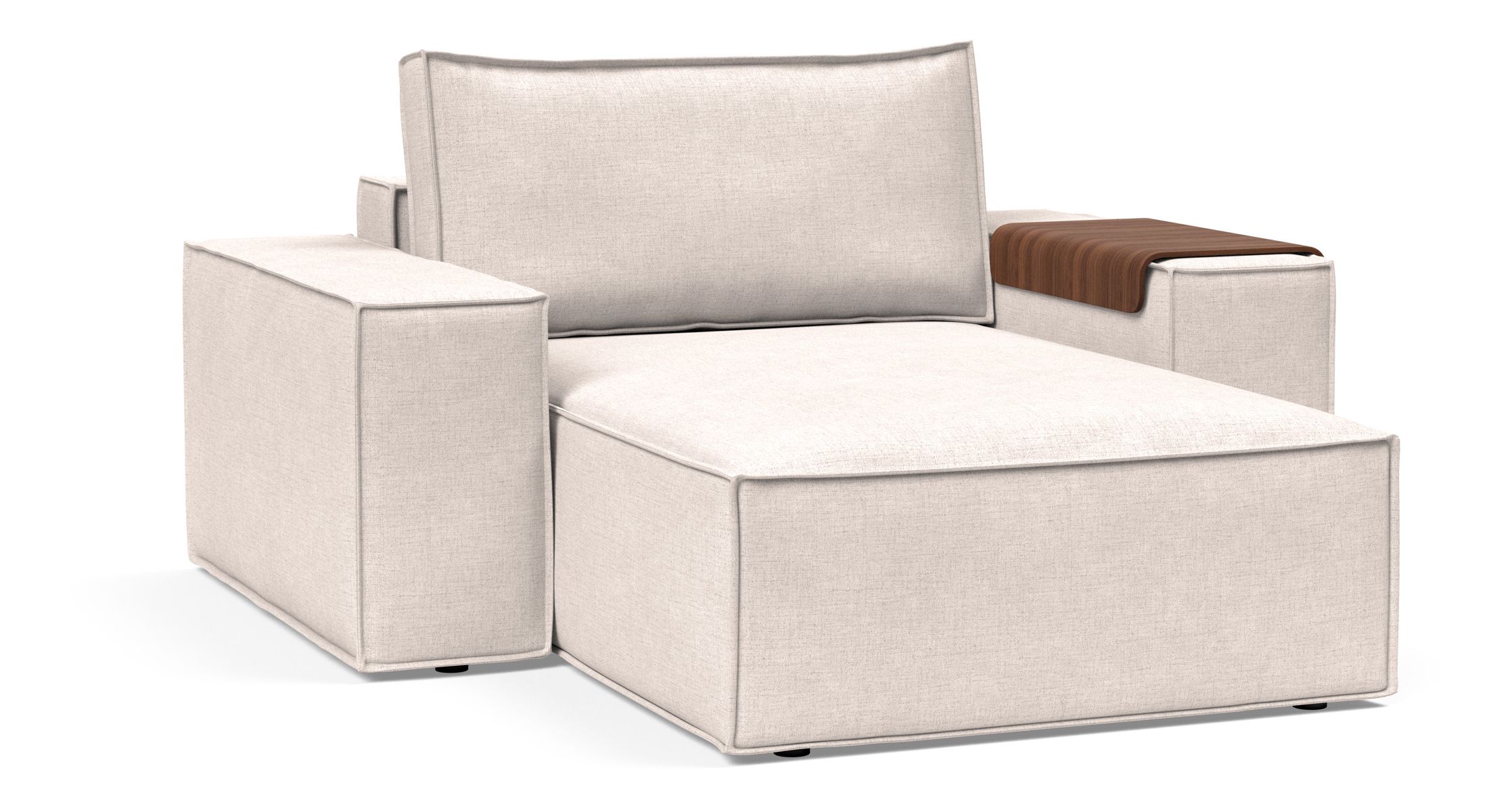 Newilla Storage Lounger Chair w/ Wide Arm Rests