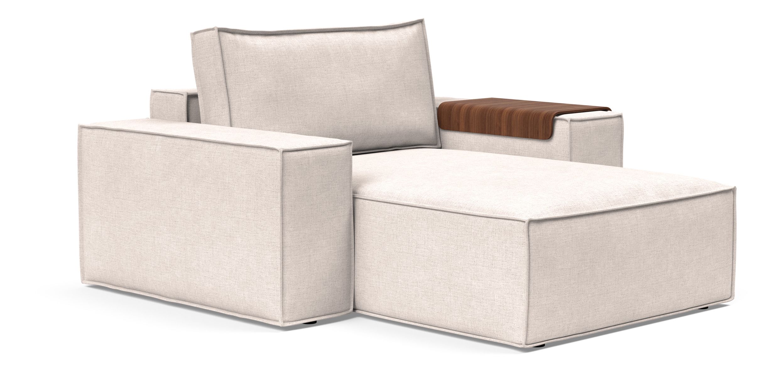 Newilla Storage Lounger Chair w/ Wide Arm Rests