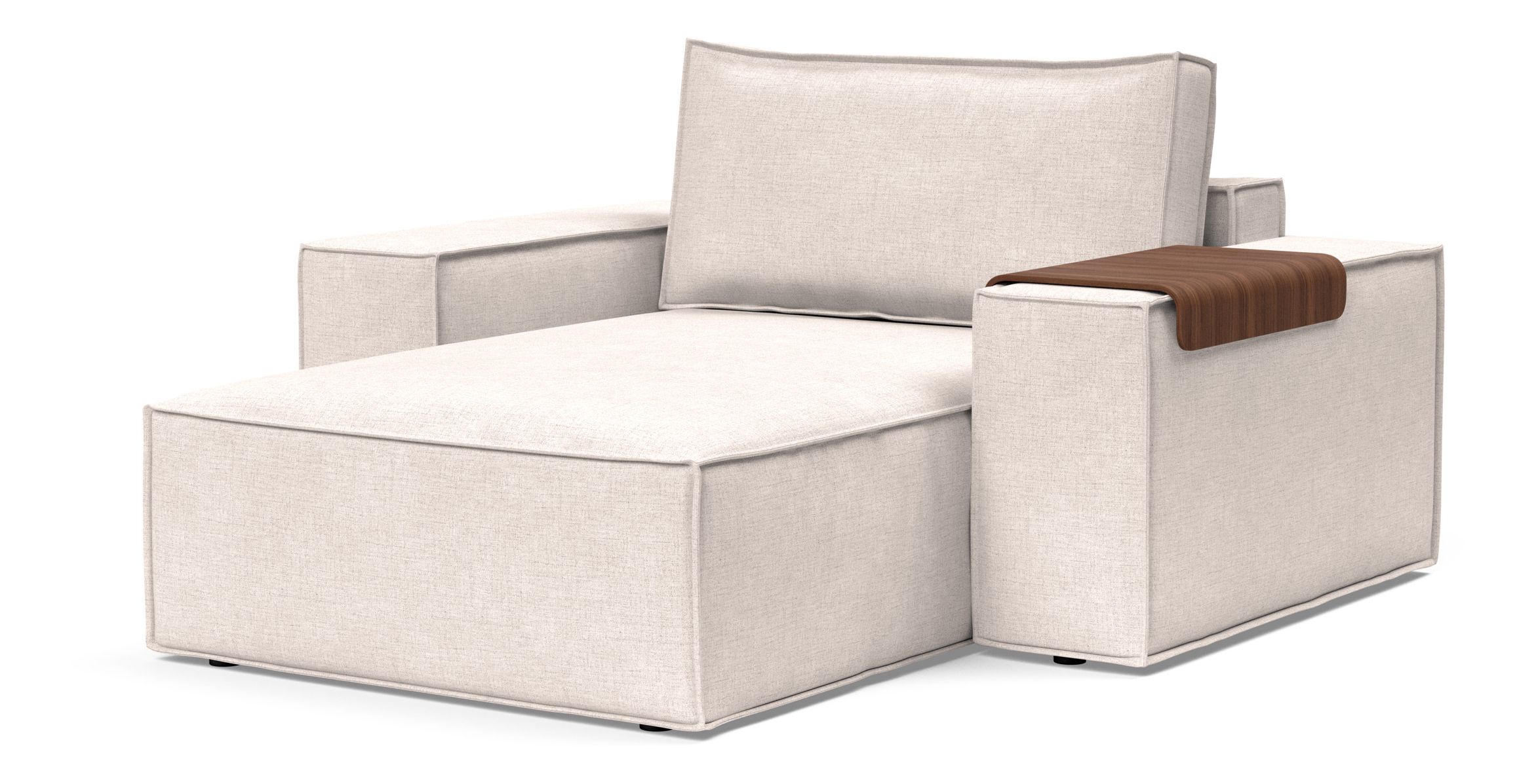 Newilla Storage Lounger Chair w/ Wide Arm Rests