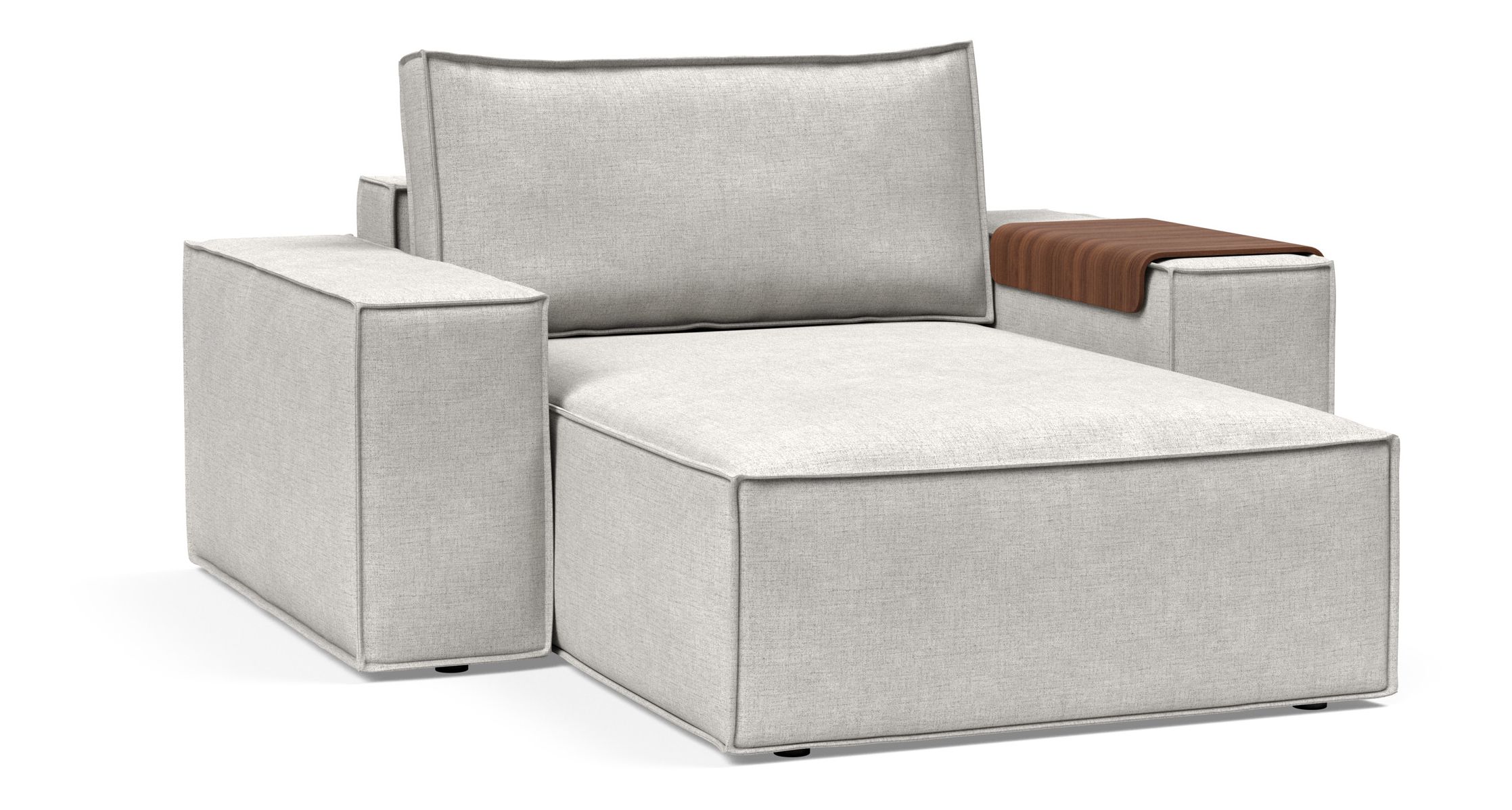 Newilla Storage Lounger Chair w/ Wide Arm Rests