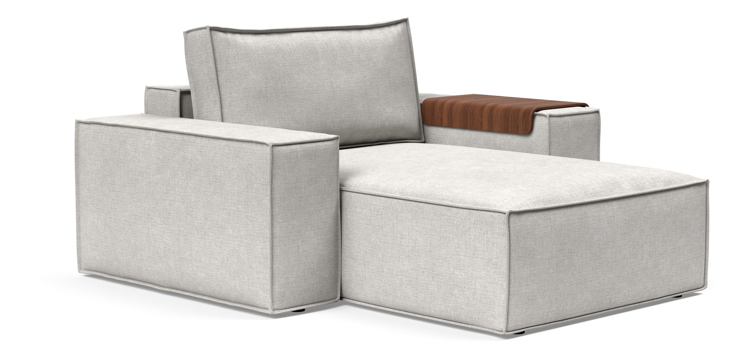 Newilla Storage Lounger Chair w/ Wide Arm Rests