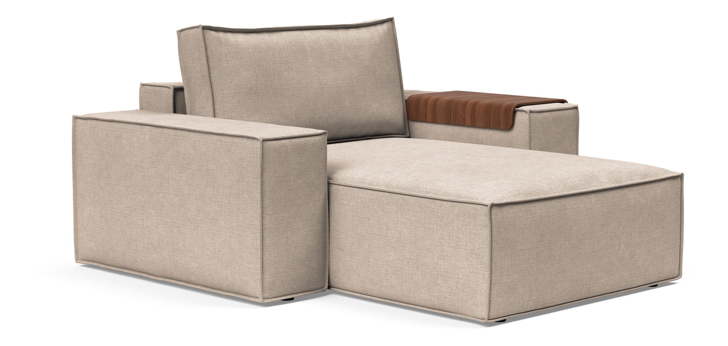 Newilla Storage Lounger Chair w/ Wide Arm Rests