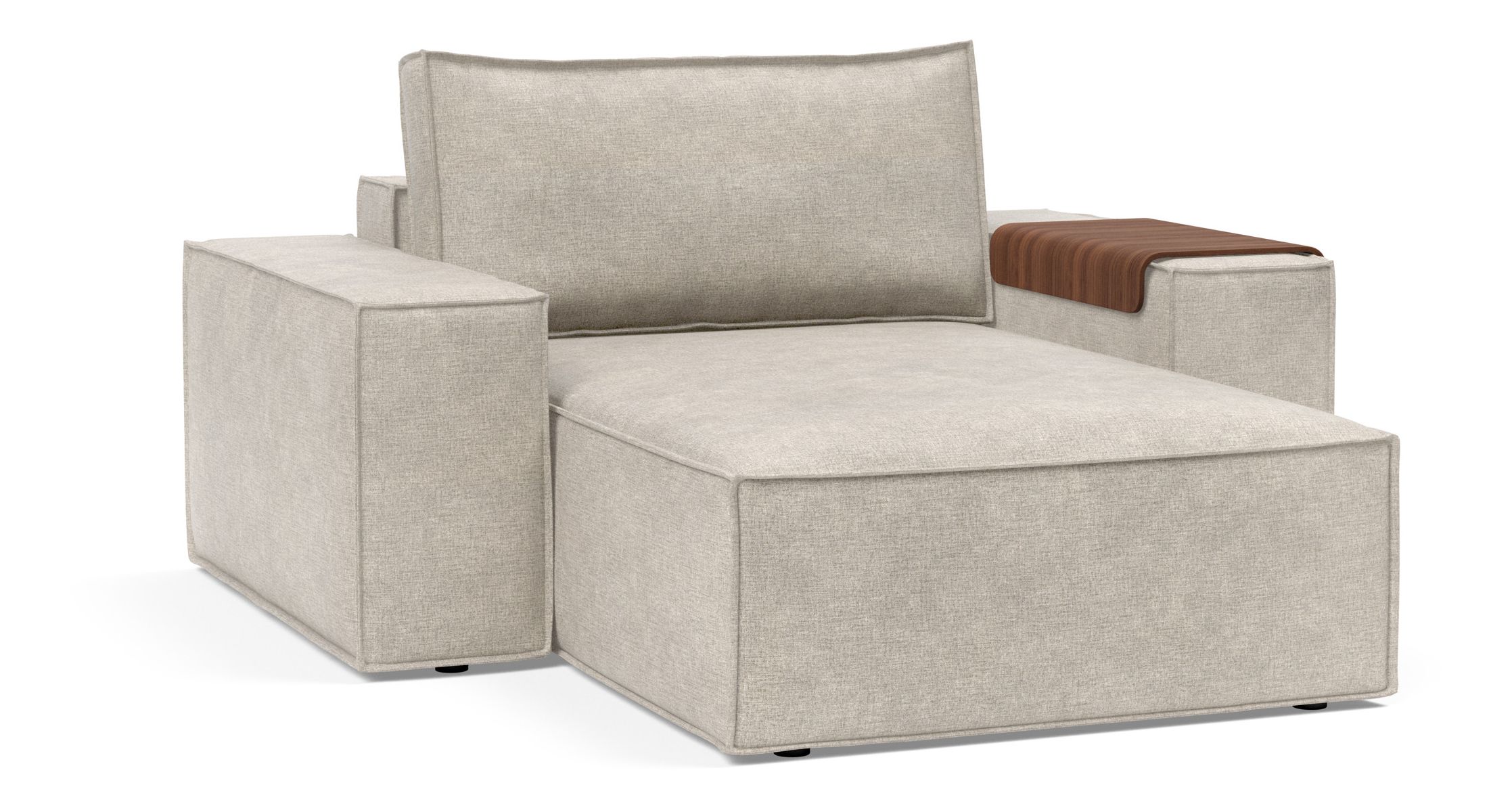 Newilla Storage Lounger Chair w/ Wide Arm Rests