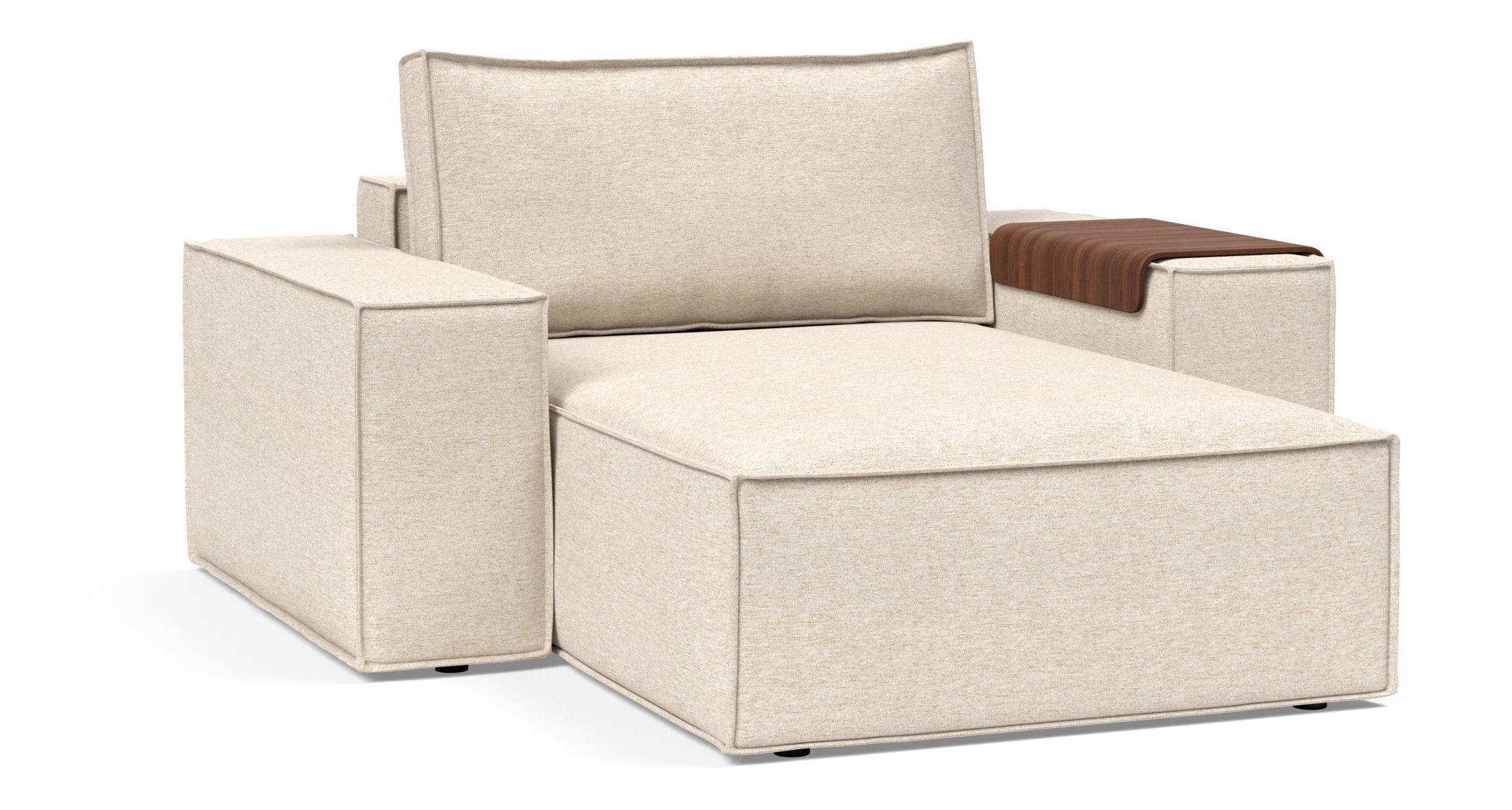 Newilla Storage Lounger Chair w/ Wide Arm Rests