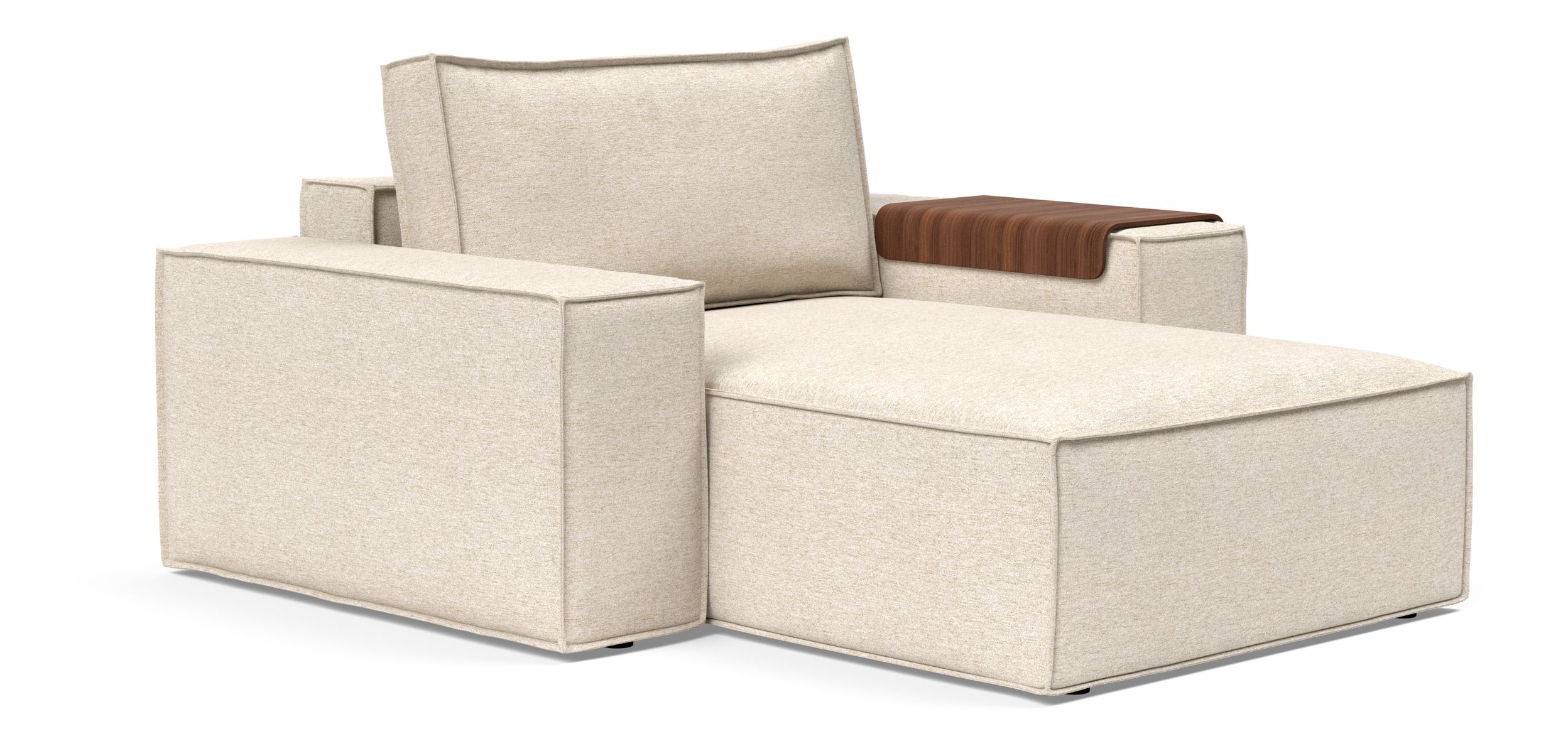 Newilla Storage Lounger Chair w/ Wide Arm Rests