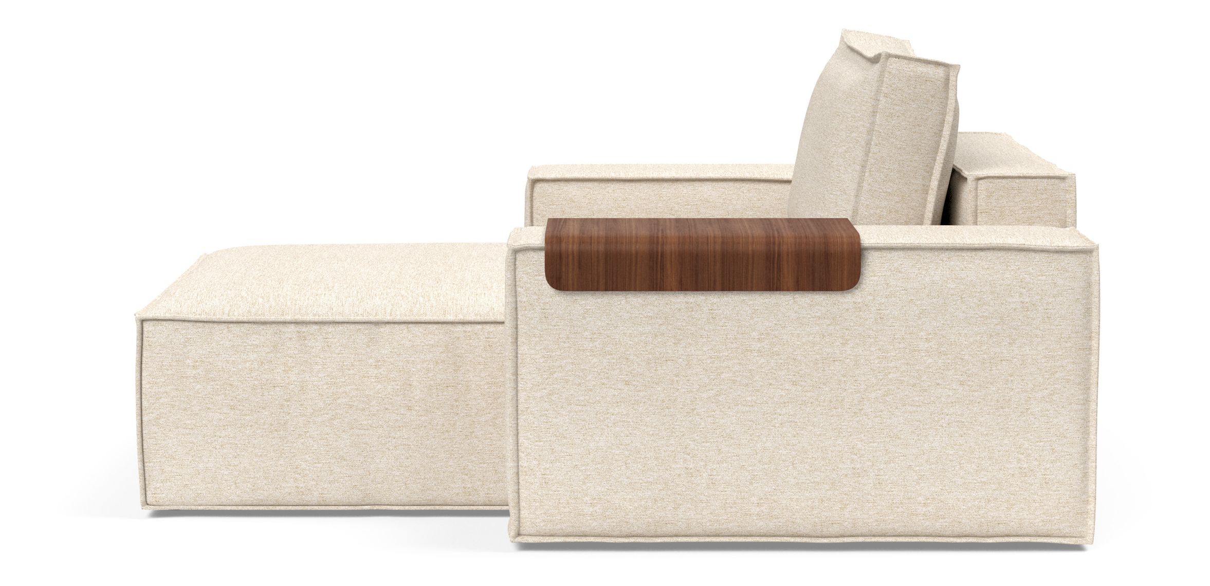 Newilla Storage Lounger Chair w/ Wide Arm Rests