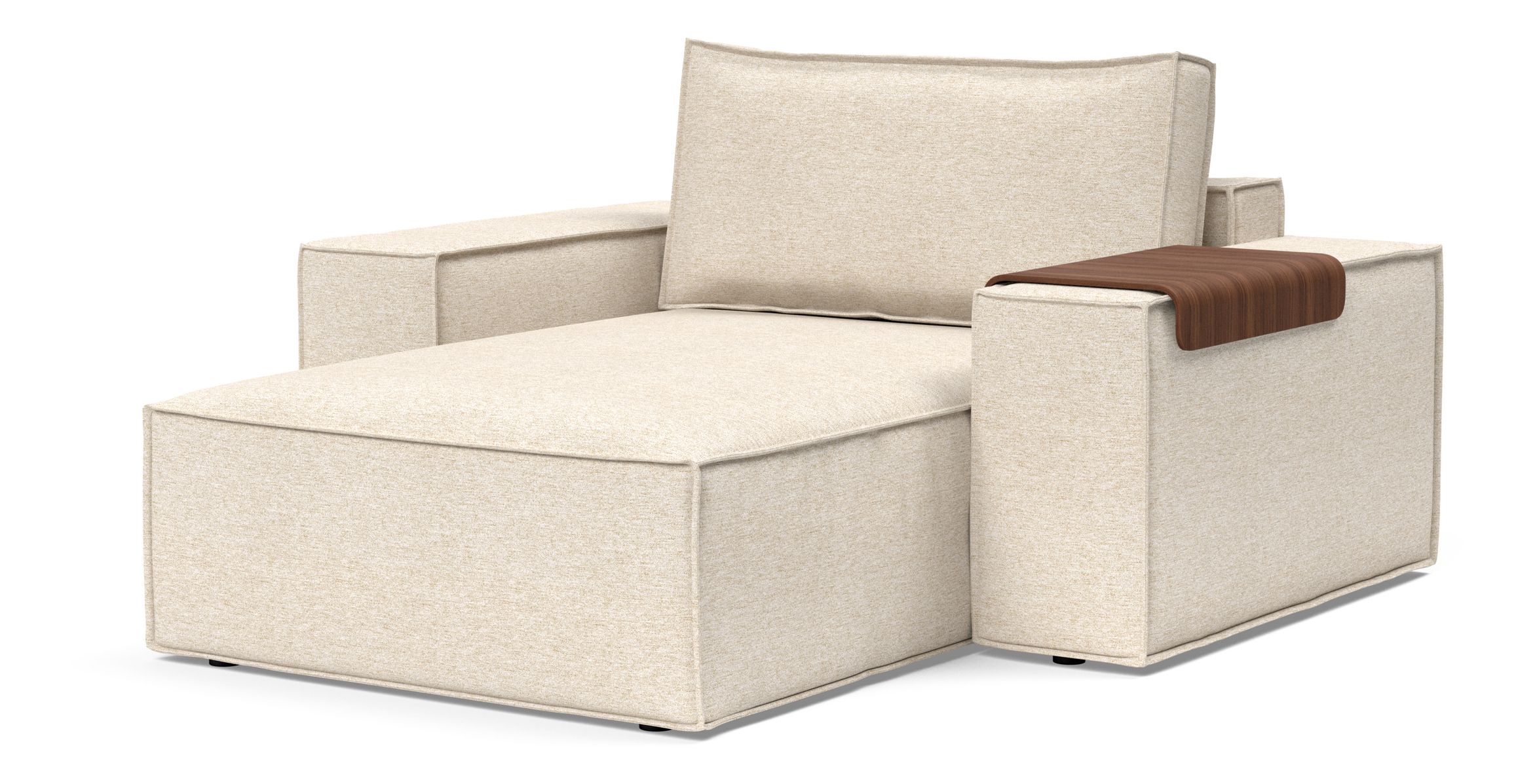 Newilla Storage Lounger Chair w/ Wide Arm Rests