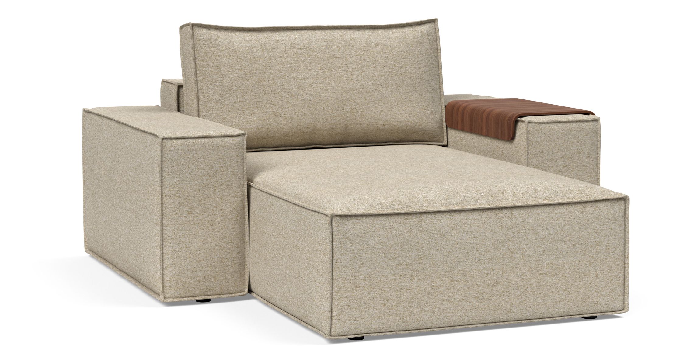 Newilla Storage Lounger Chair w/ Wide Arm Rests