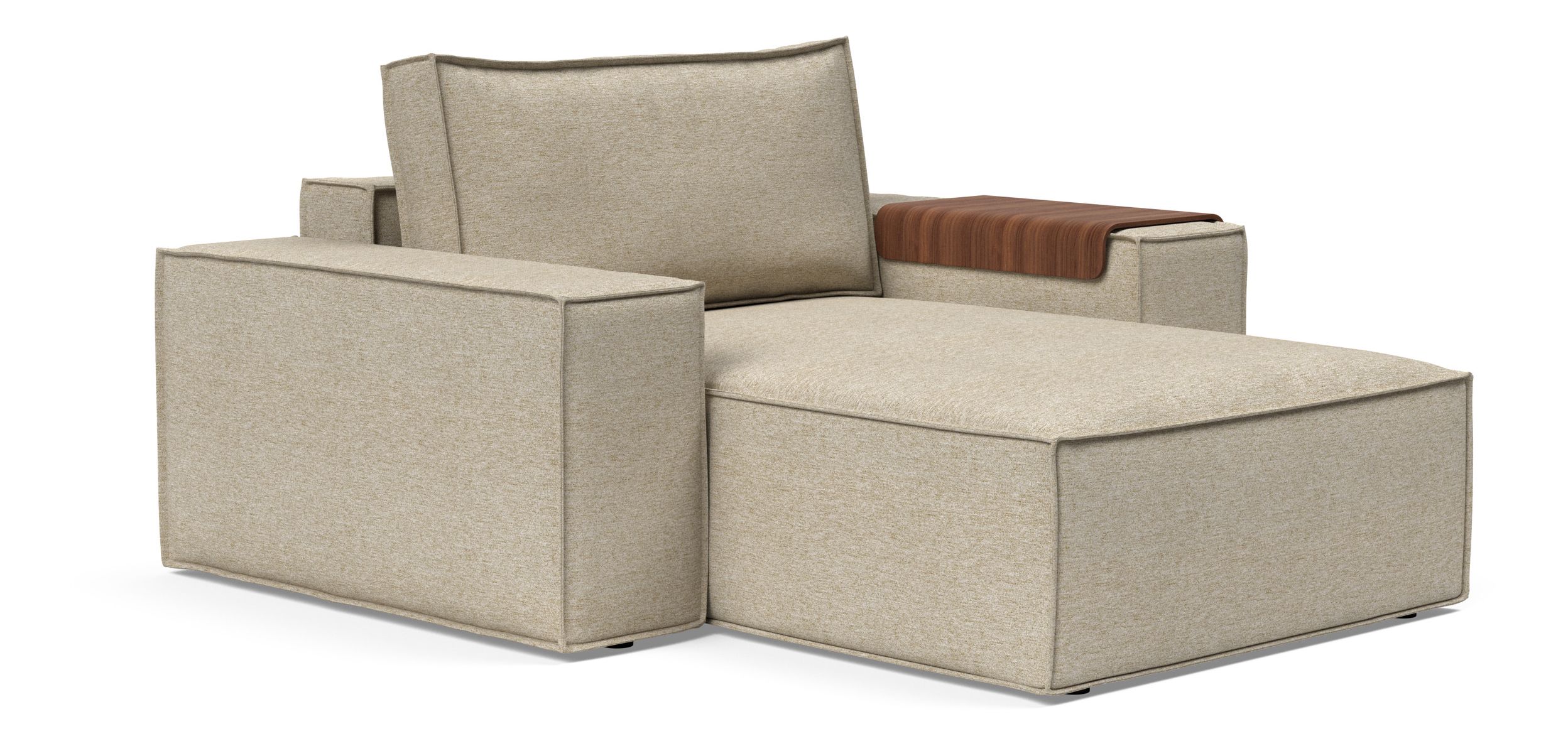 Newilla Storage Lounger Chair w/ Wide Arm Rests