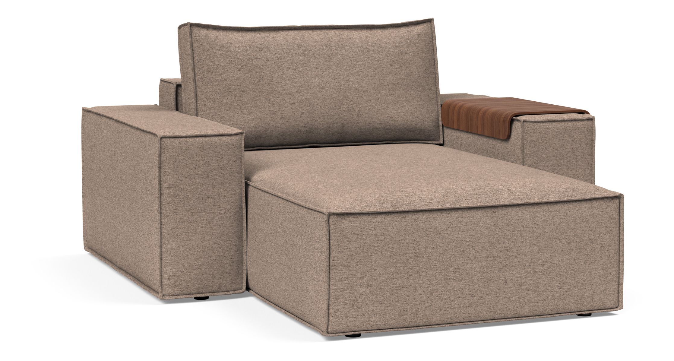 Newilla Storage Lounger Chair w/ Wide Arm Rests