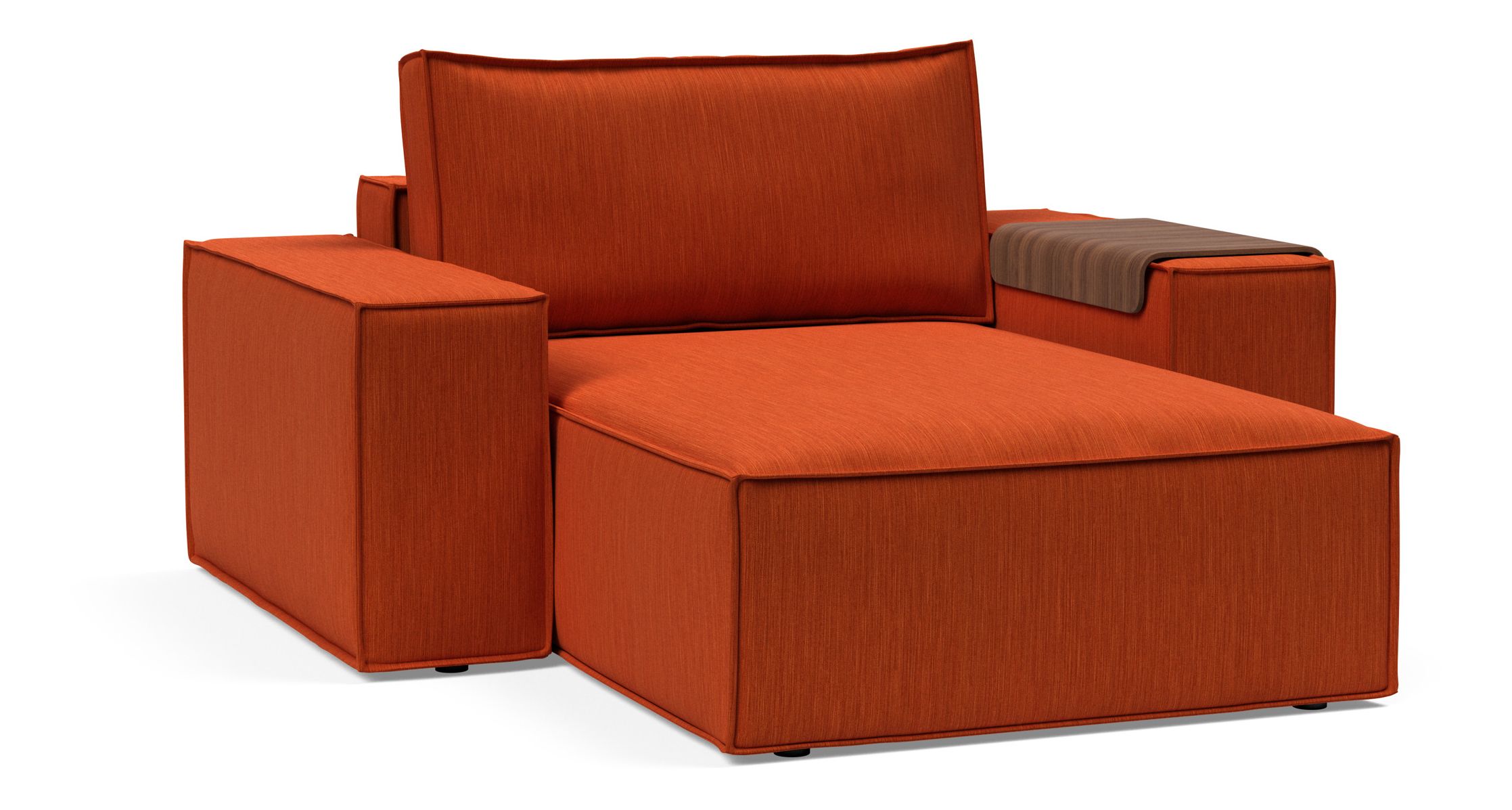 Newilla Storage Lounger Chair w/ Wide Arm Rests