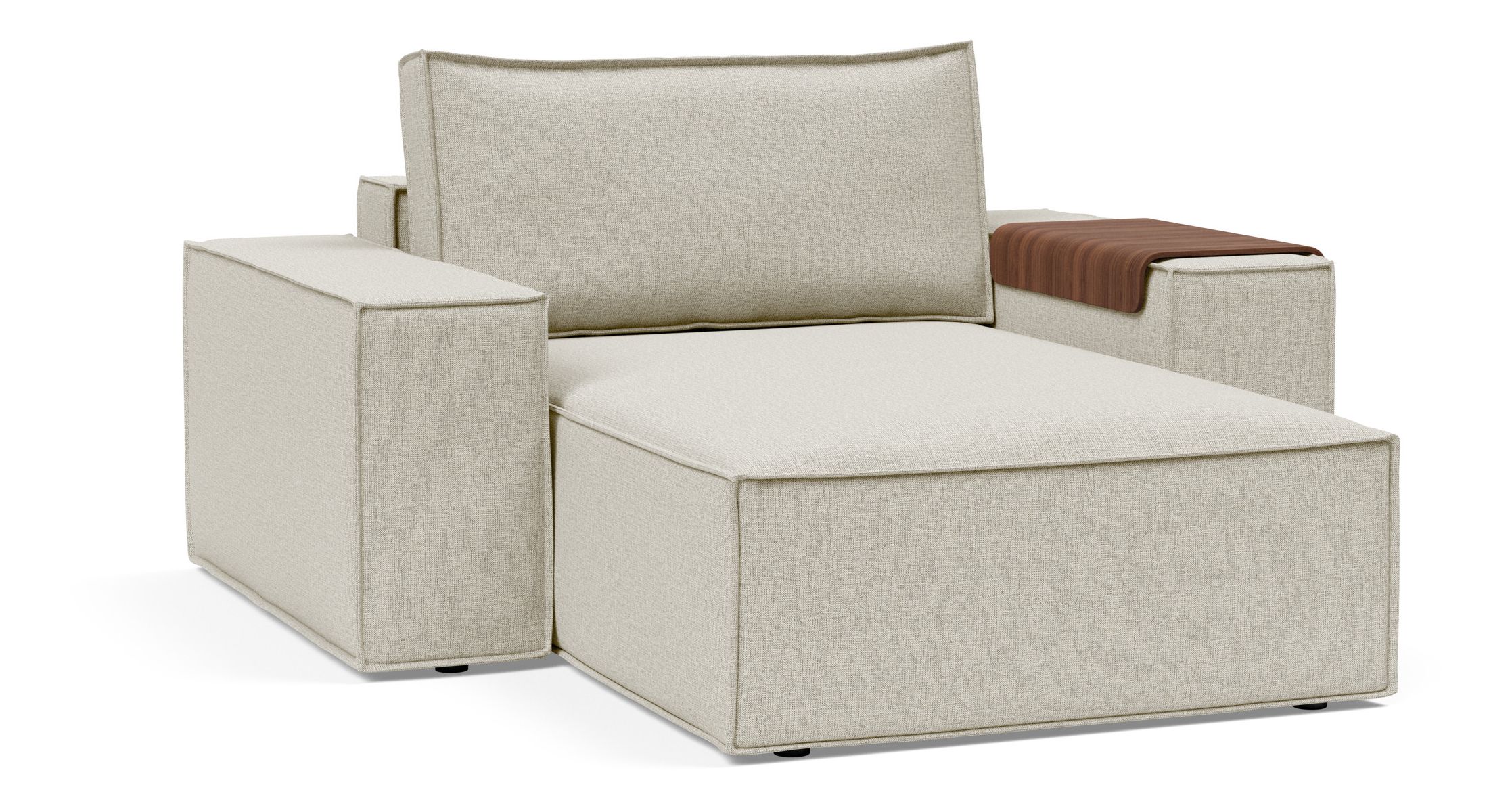 Newilla Storage Lounger Chair w/ Wide Arm Rests
