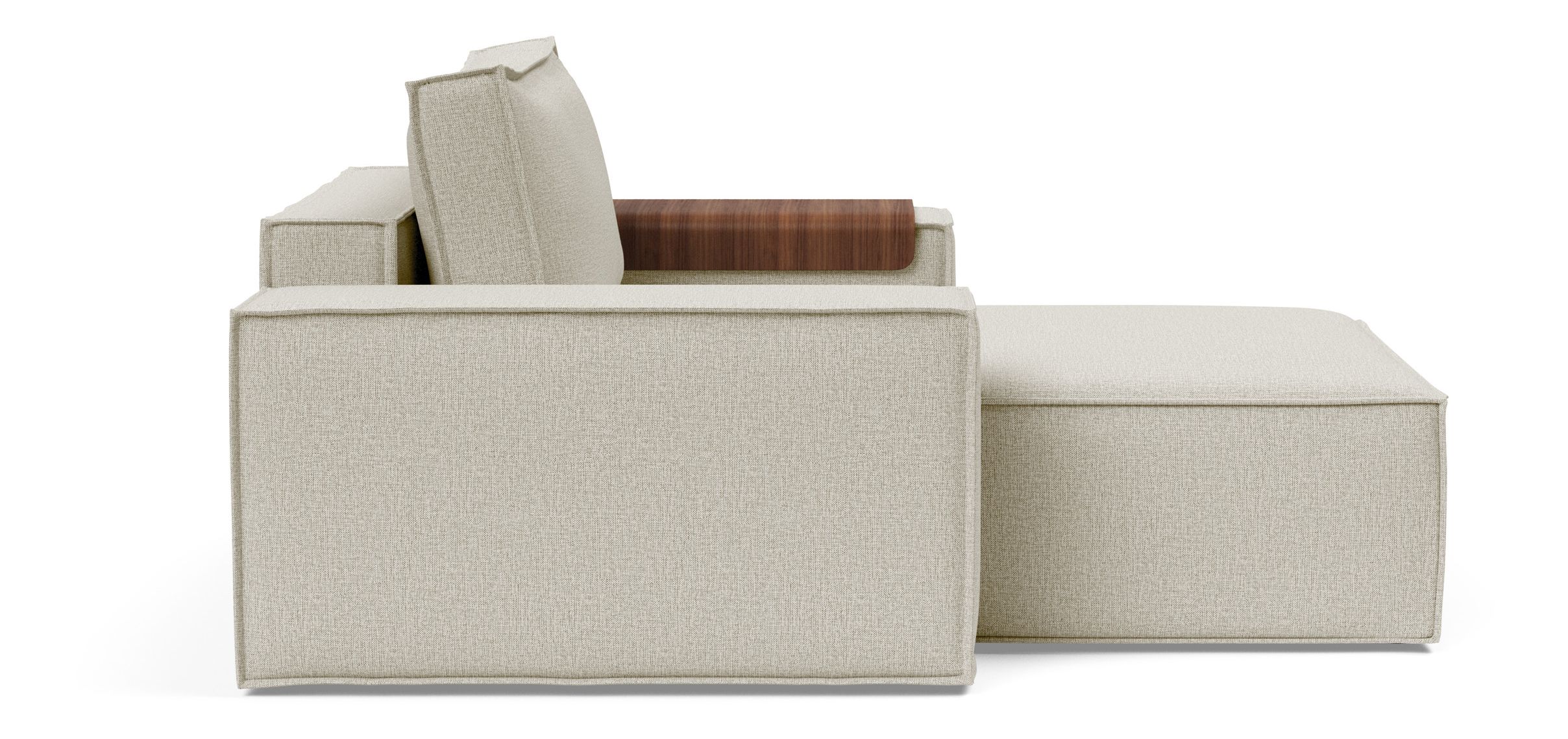Newilla Storage Lounger Chair w/ Wide Arm Rests