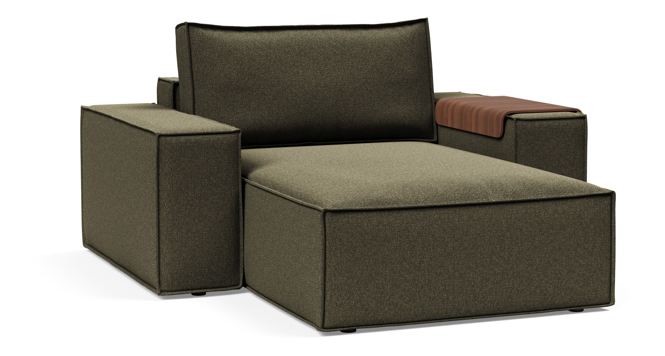 Newilla Storage Lounger Chair w/ Wide Arm Rests