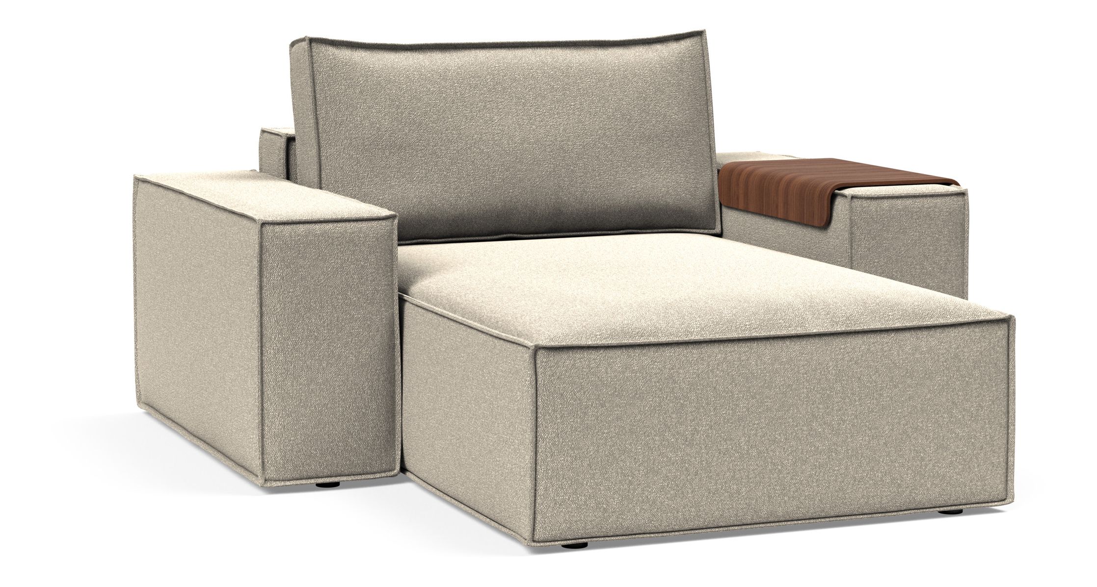 Newilla Storage Lounger Chair w/ Wide Arm Rests