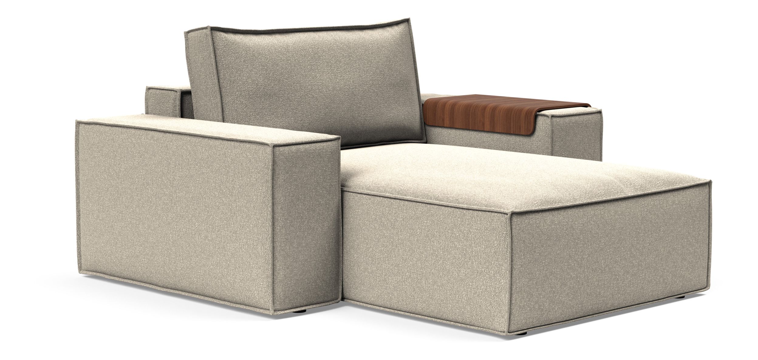 Newilla Storage Lounger Chair w/ Wide Arm Rests