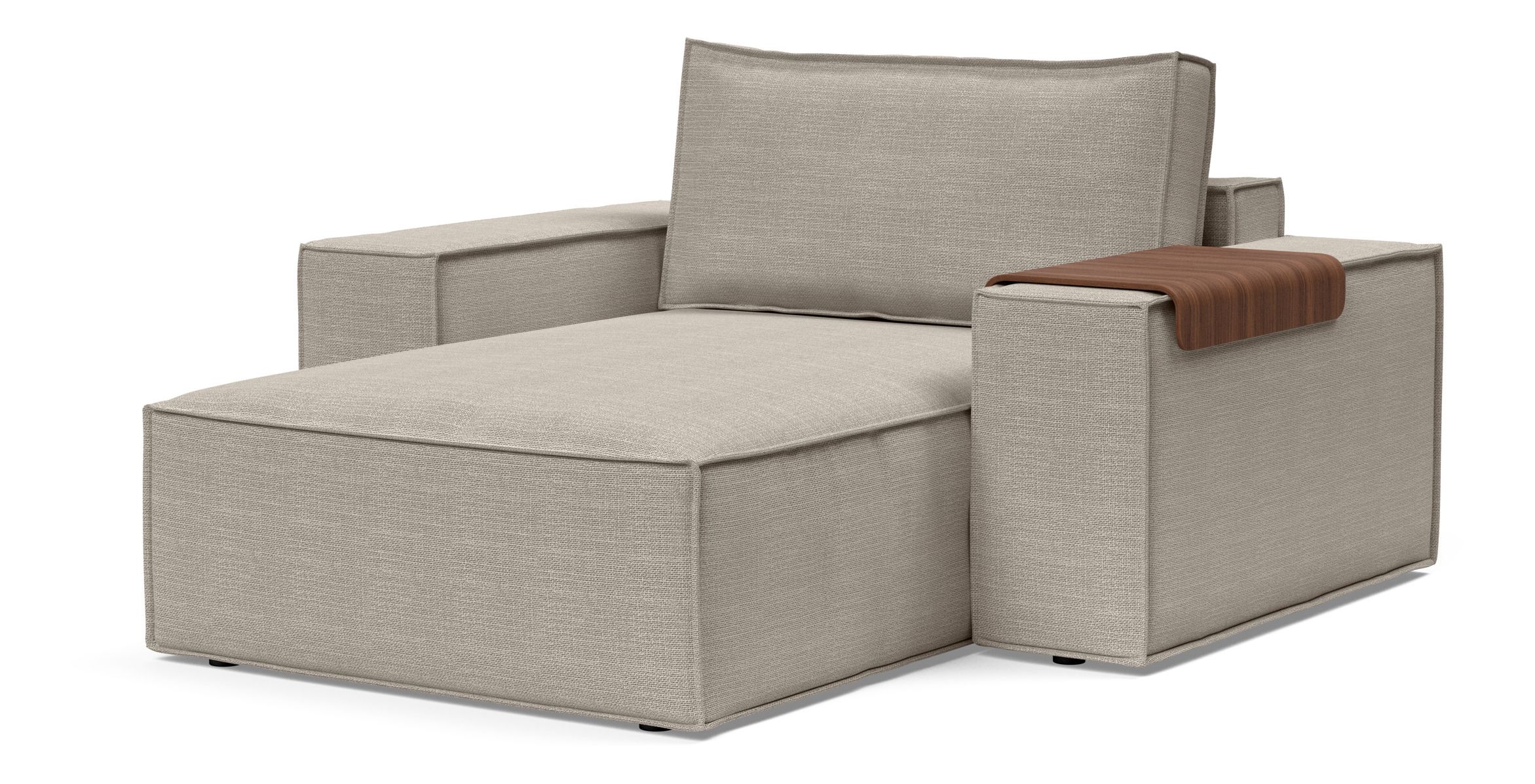 Newilla Storage Lounger Chair w/ Wide Arm Rests