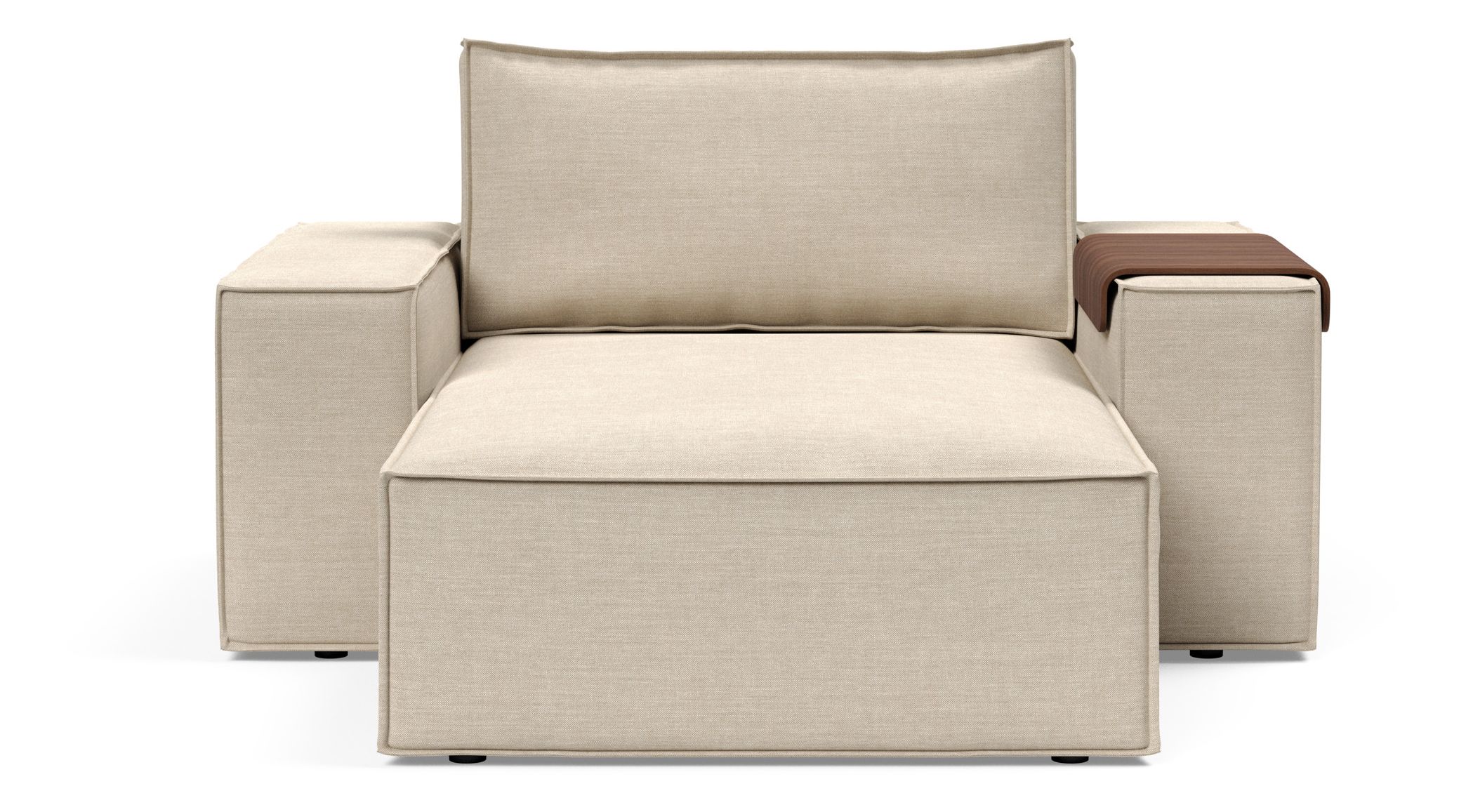 Newilla Storage Lounger Chair w/ Wide Arm Rests