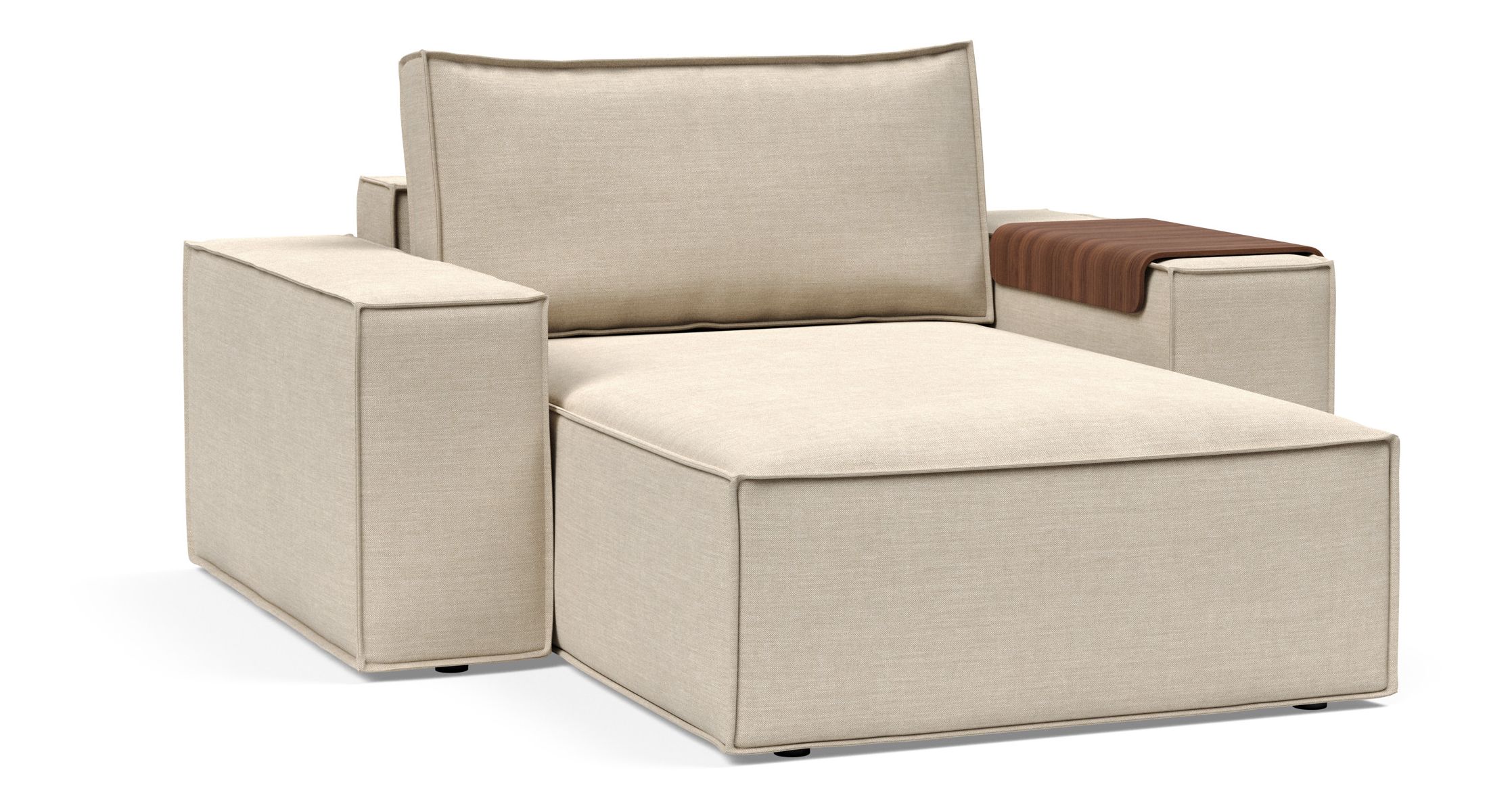 Newilla Storage Lounger Chair w/ Wide Arm Rests