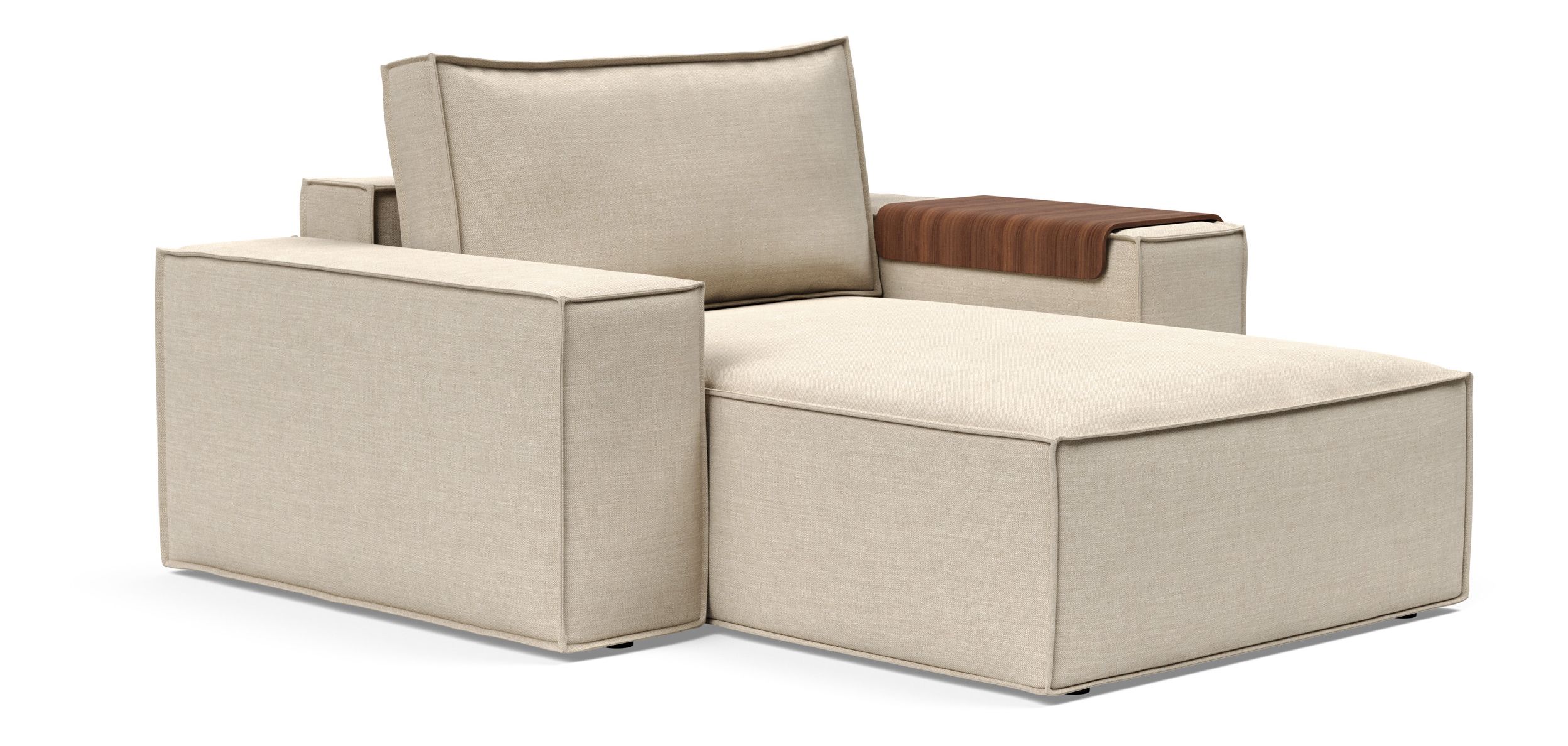 Newilla Storage Lounger Chair w/ Wide Arm Rests