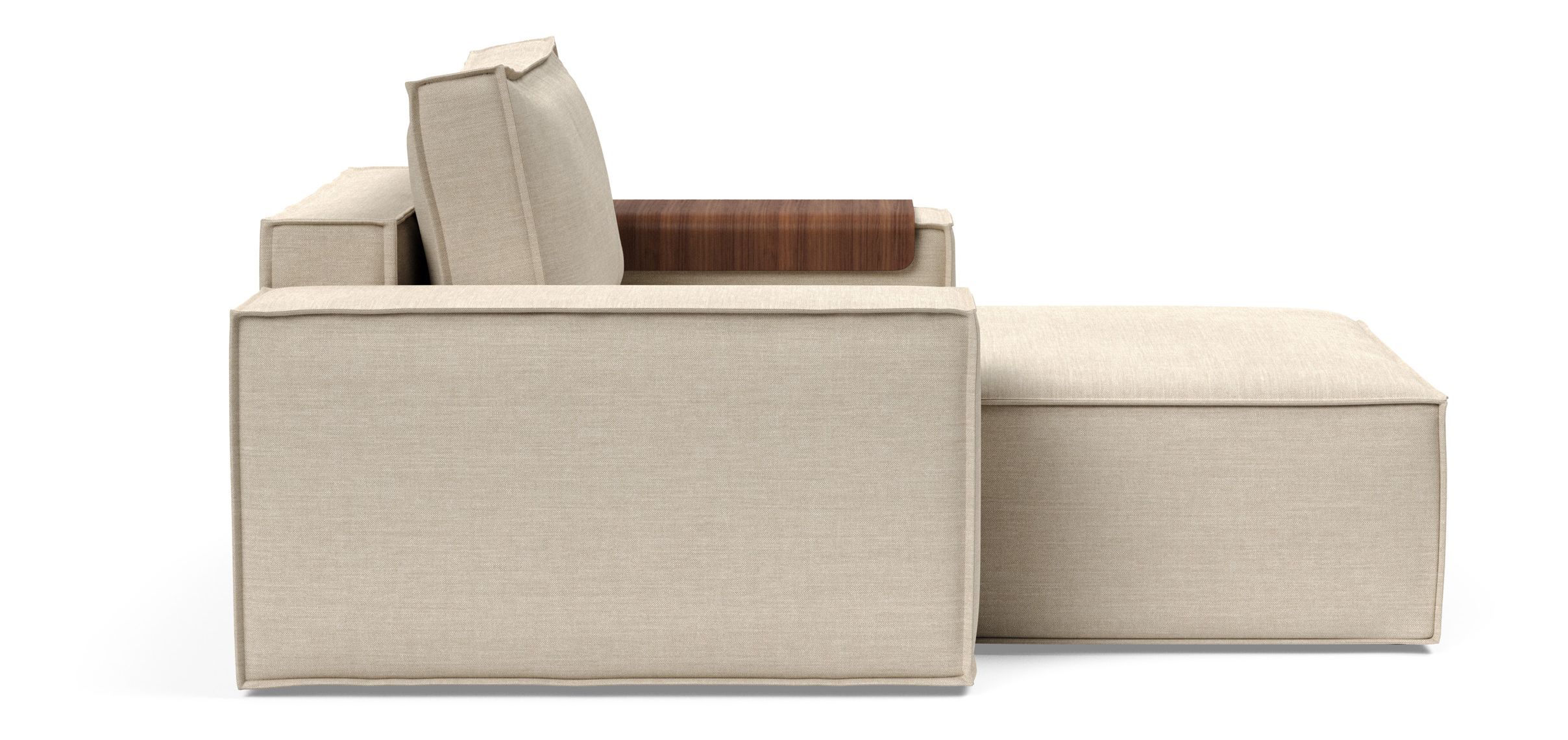 Newilla Storage Lounger Chair w/ Wide Arm Rests
