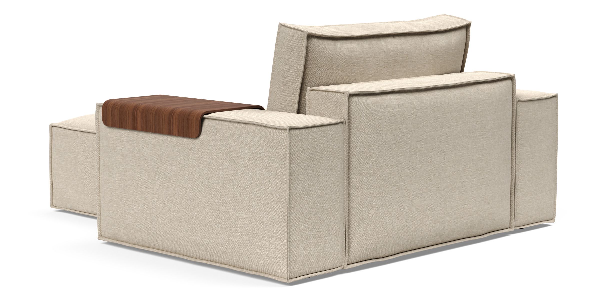 Newilla Storage Lounger Chair w/ Wide Arm Rests