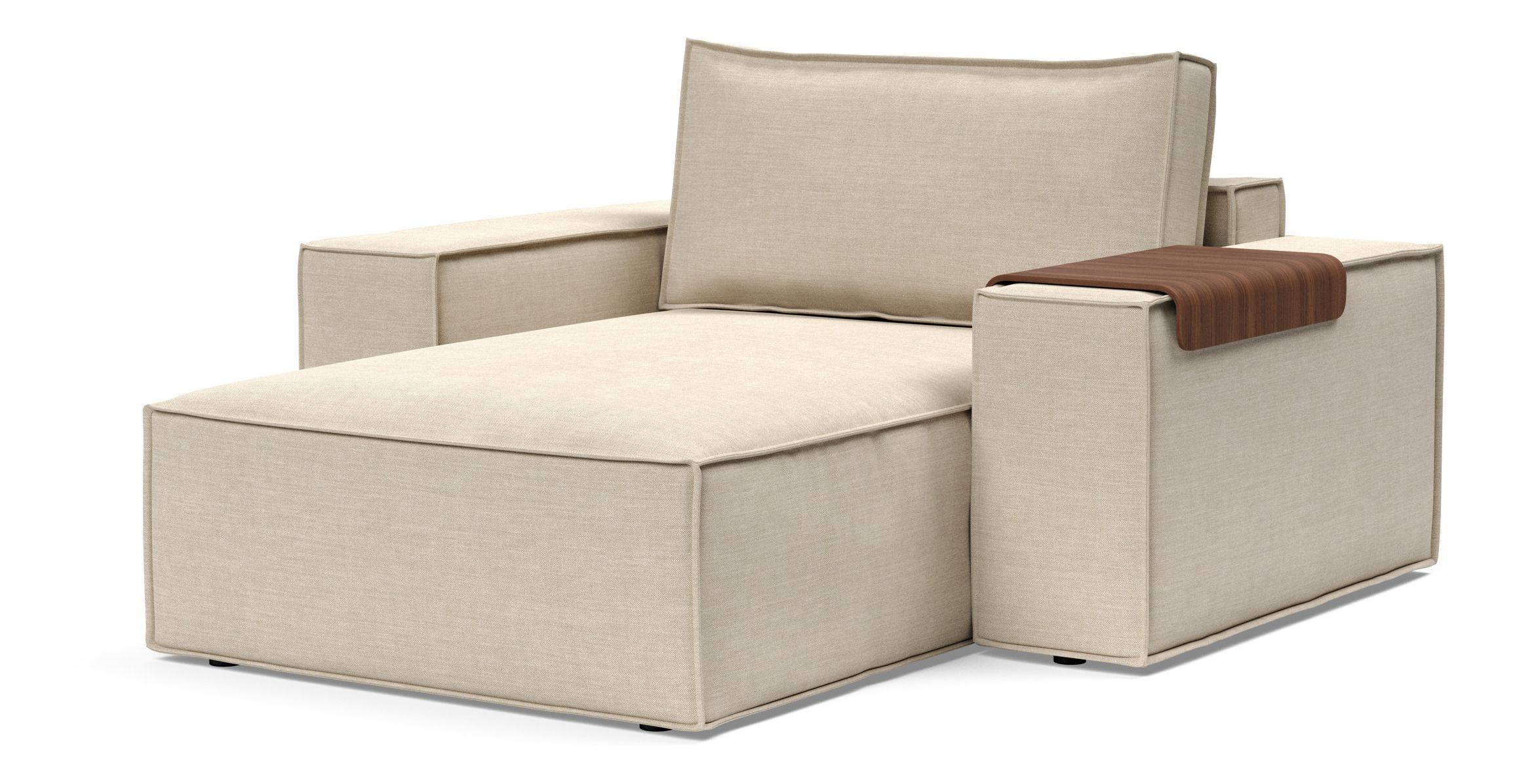 Newilla Storage Lounger Chair w/ Wide Arm Rests