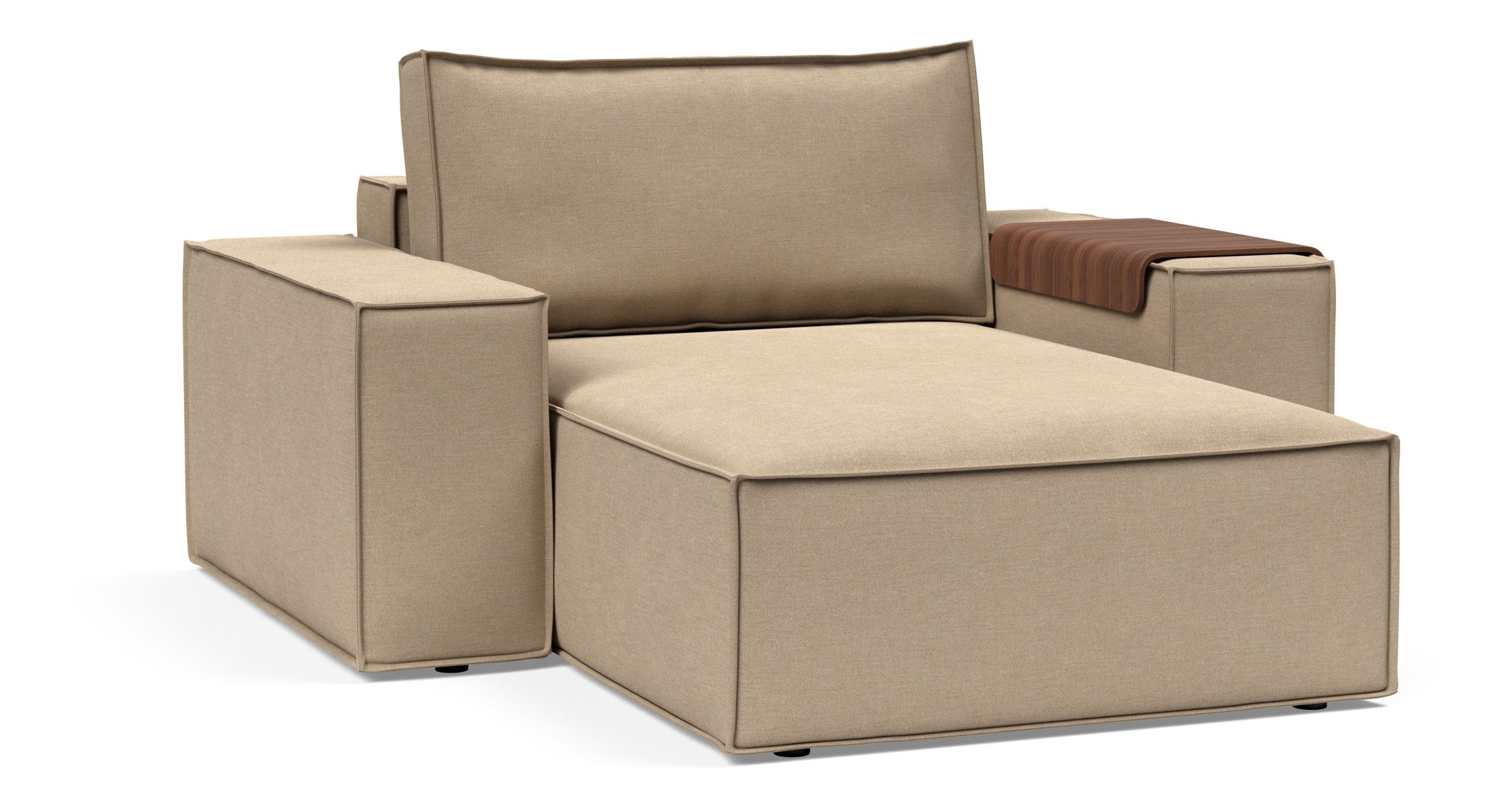 Newilla Storage Lounger Chair w/ Wide Arm Rests