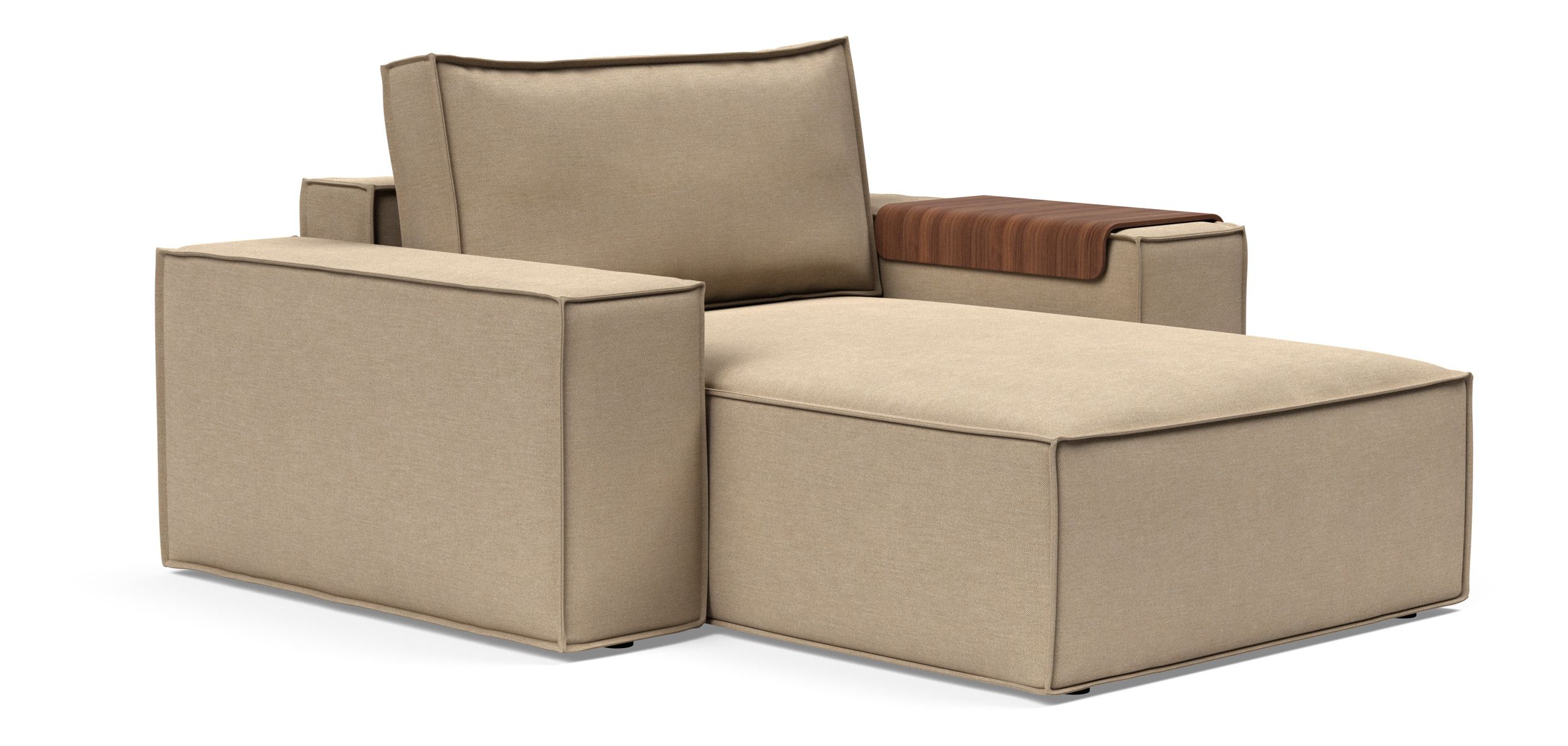 Newilla Storage Lounger Chair w/ Wide Arm Rests