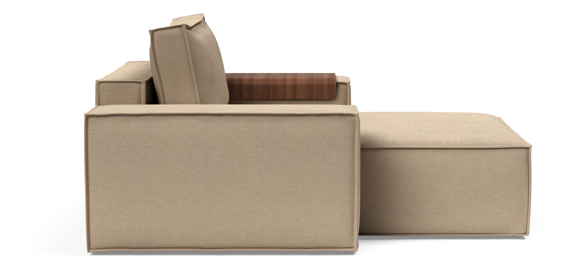 Newilla Storage Lounger Chair w/ Wide Arm Rests