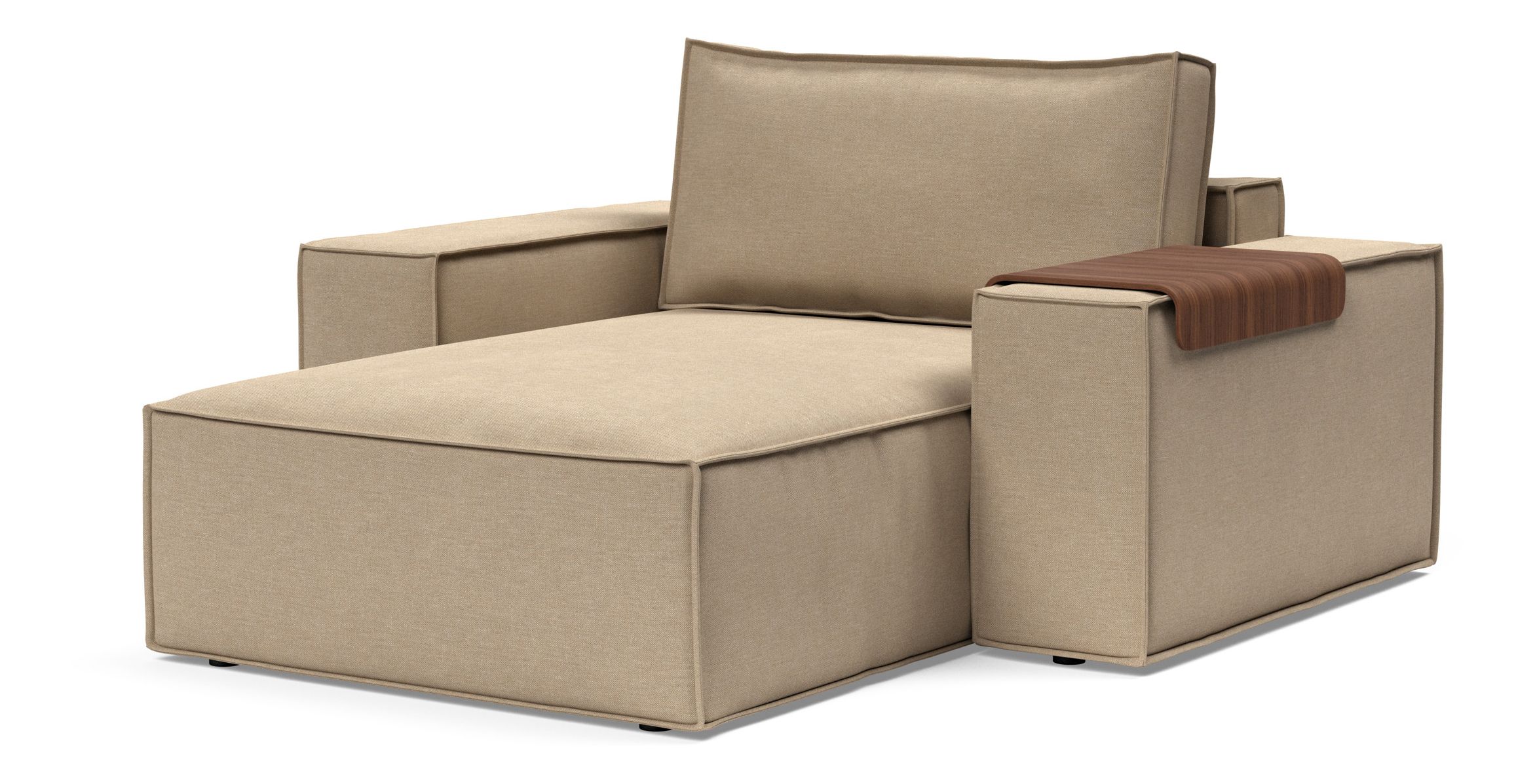 Newilla Storage Lounger Chair w/ Wide Arm Rests