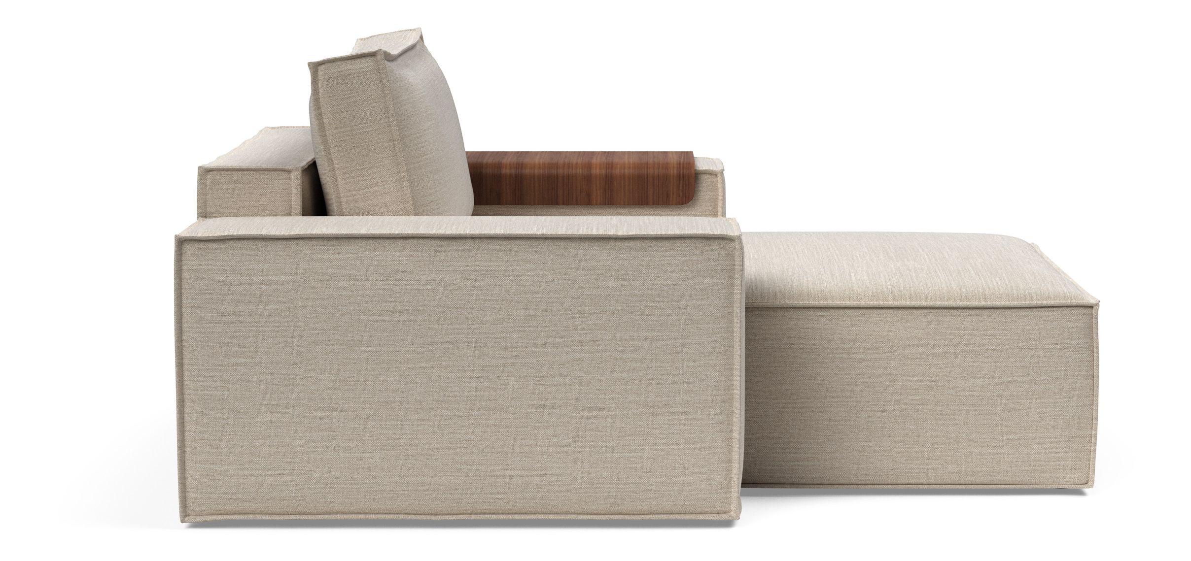 Newilla Storage Lounger Chair w/ Wide Arm Rests