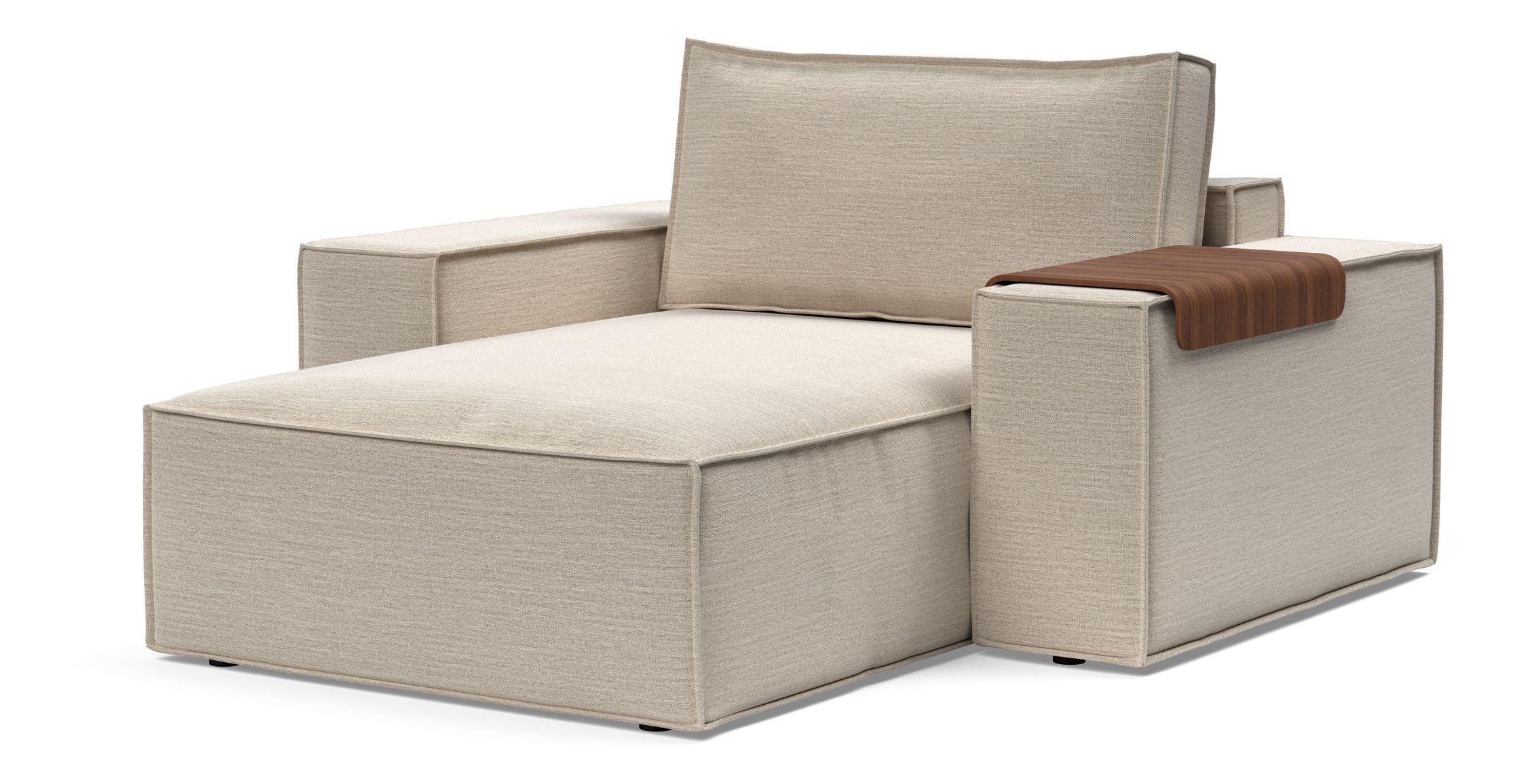 Newilla Storage Lounger Chair w/ Wide Arm Rests