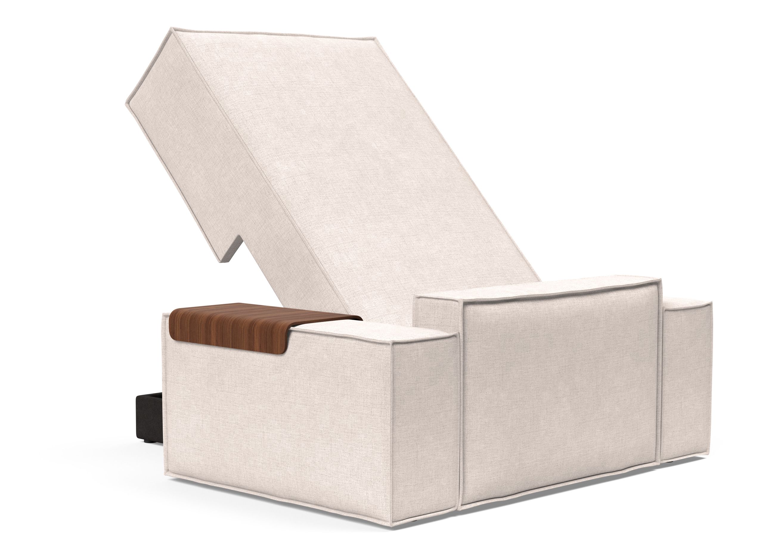 Newilla Storage Lounger Chair w/ Wide Arm Rests