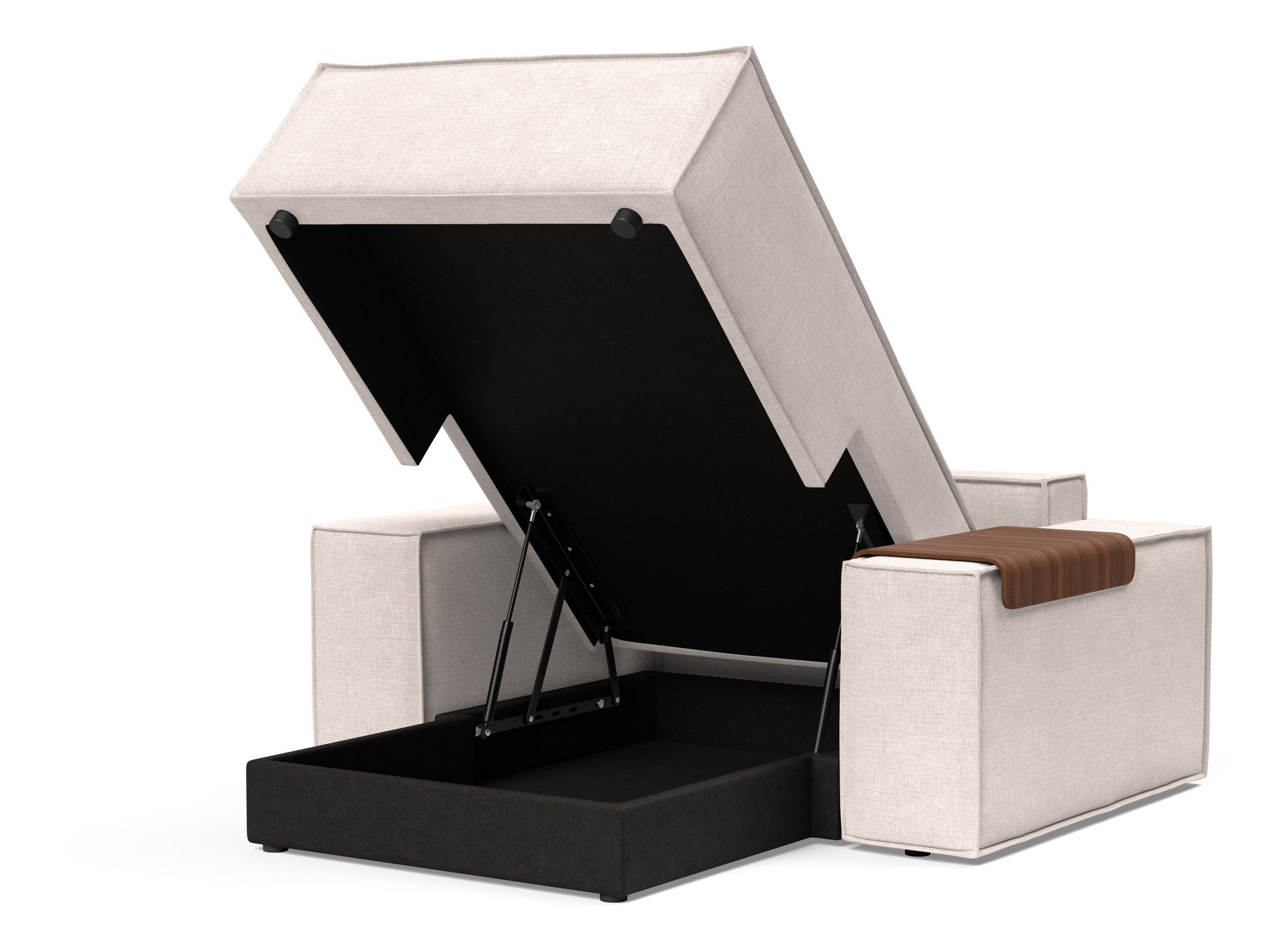 Newilla Storage Lounger Chair w/ Wide Arm Rests