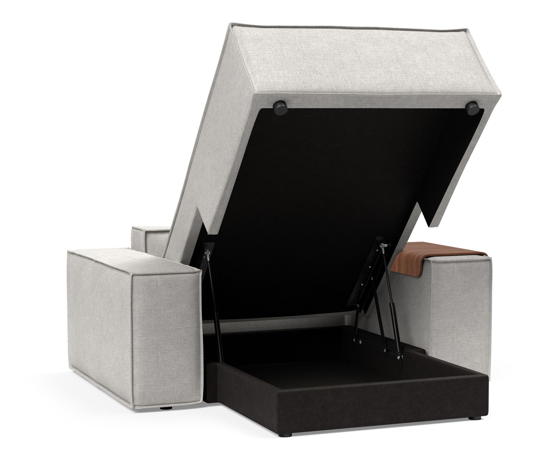Newilla Storage Lounger Chair w/ Wide Arm Rests